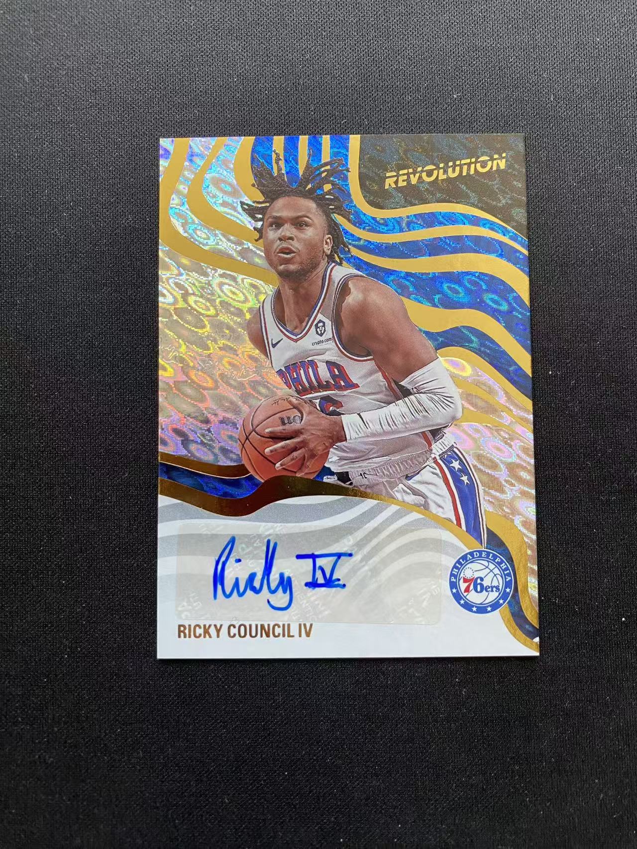 2024-25 Panini Revolution Ricky Council IV 里基 康斯尔四世 76人 革命系列 签字 贴签 折射【king#32】瑕疵如图