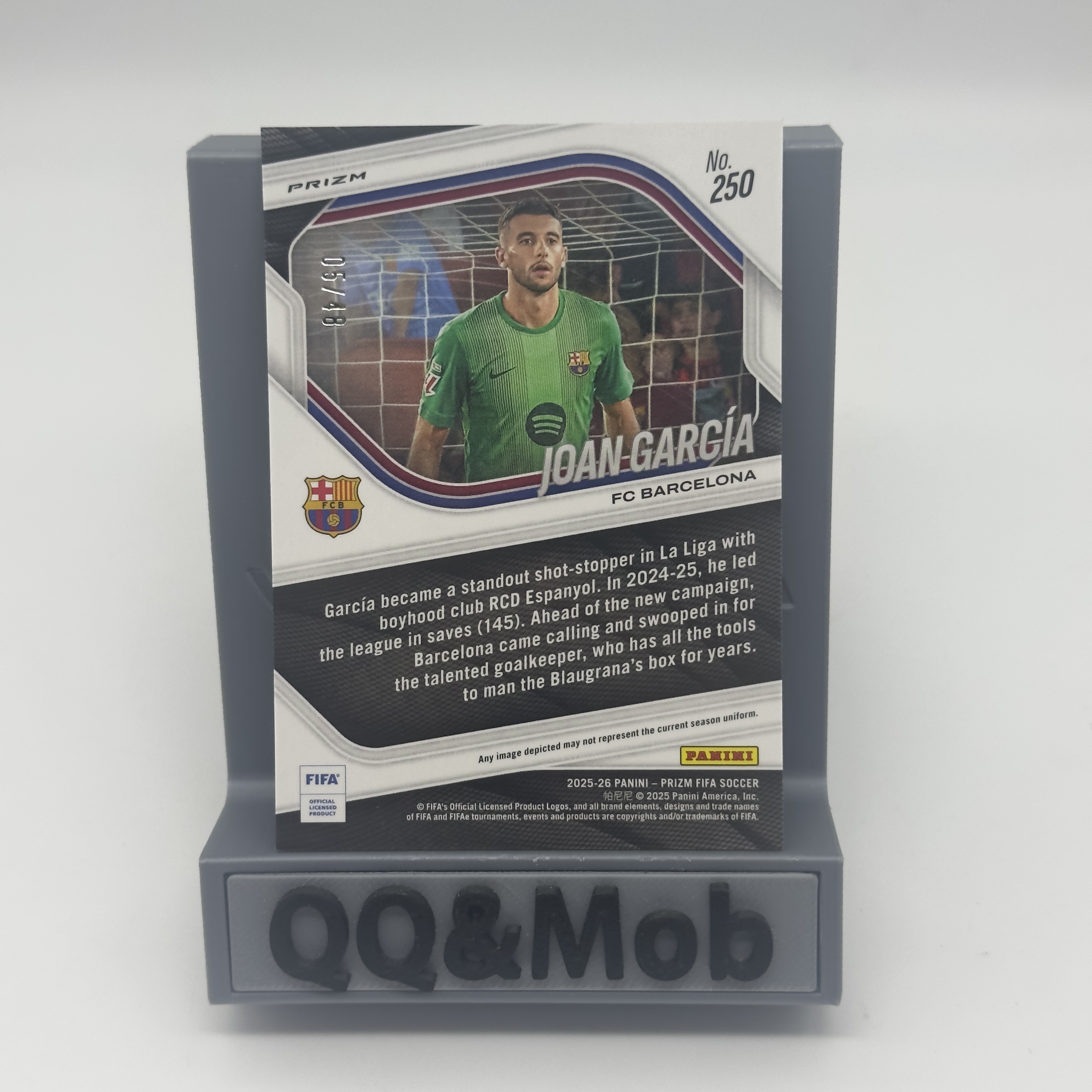 2025-26 Panini Prizm Joan García FIFA PZ 西班牙 巴萨 巴塞罗那 乔安 加西亚 蛇年折 新春折 5/48编 折射 卡品如图