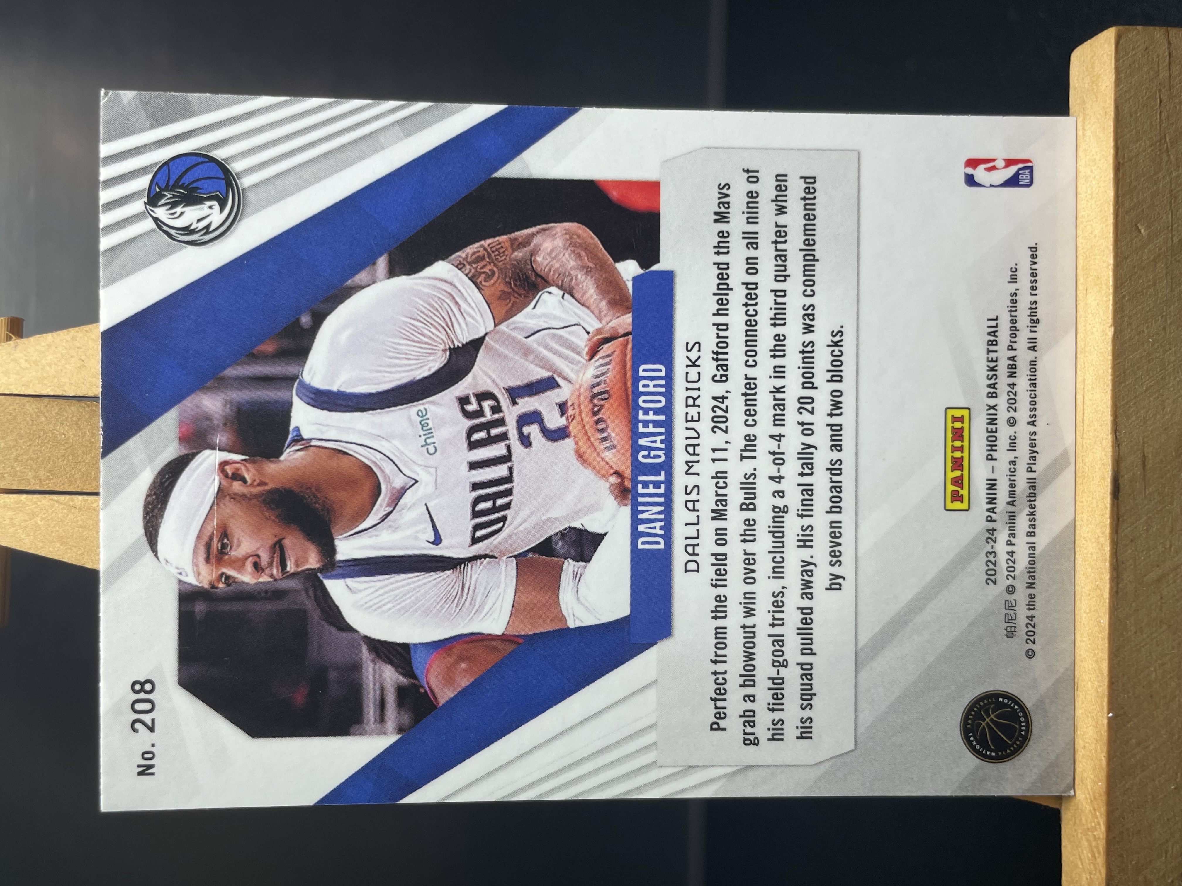 ( S3) 2023-24 PANINI PHOENIX 凤凰 折射 丹尼尔 加福德 独行侠 近期大热球星 收藏必备 边暇图3 ! ! !