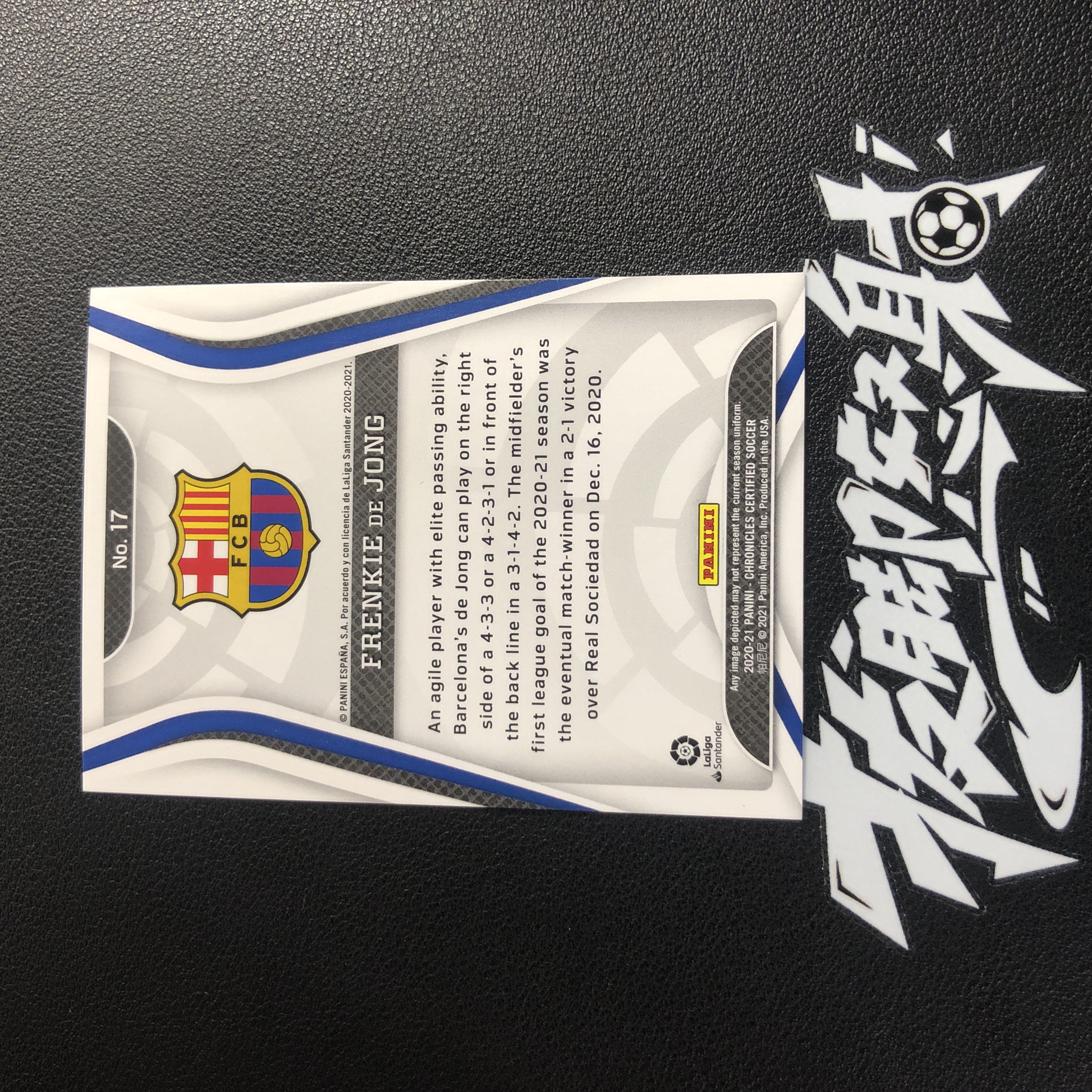 【拔脚代卖】2020-21 Panini Chronicle 编年史 Frenkie de Jong 德容 巴萨 荷兰 碎冰折 /23编收藏必备 瑕疵如图|拔脚强哥BC1