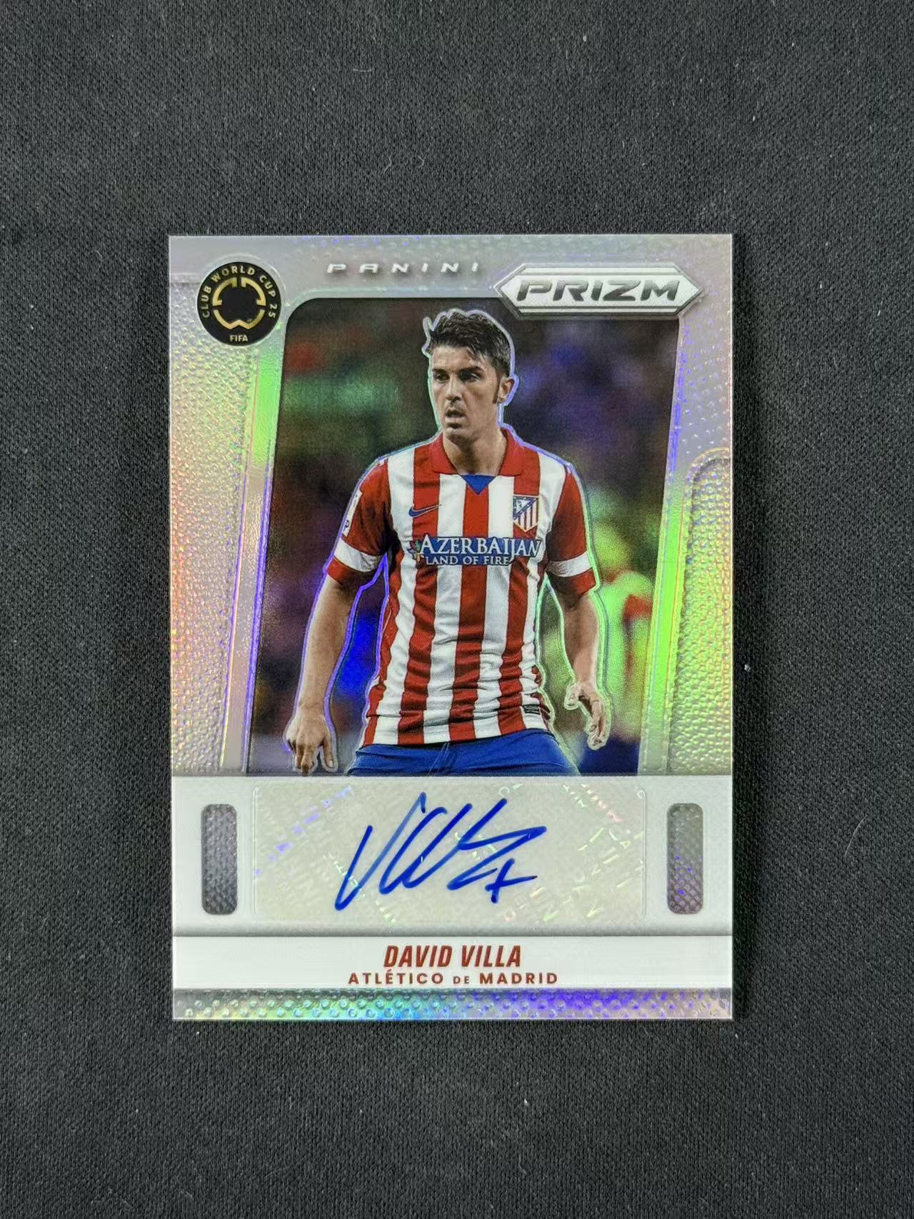 2025 Panini Prizm David Villa 【林林拍卖拜仁】pz系列 世俱杯 马德里竞技 马竞 大卫比利亚 48/99编 银折 签字