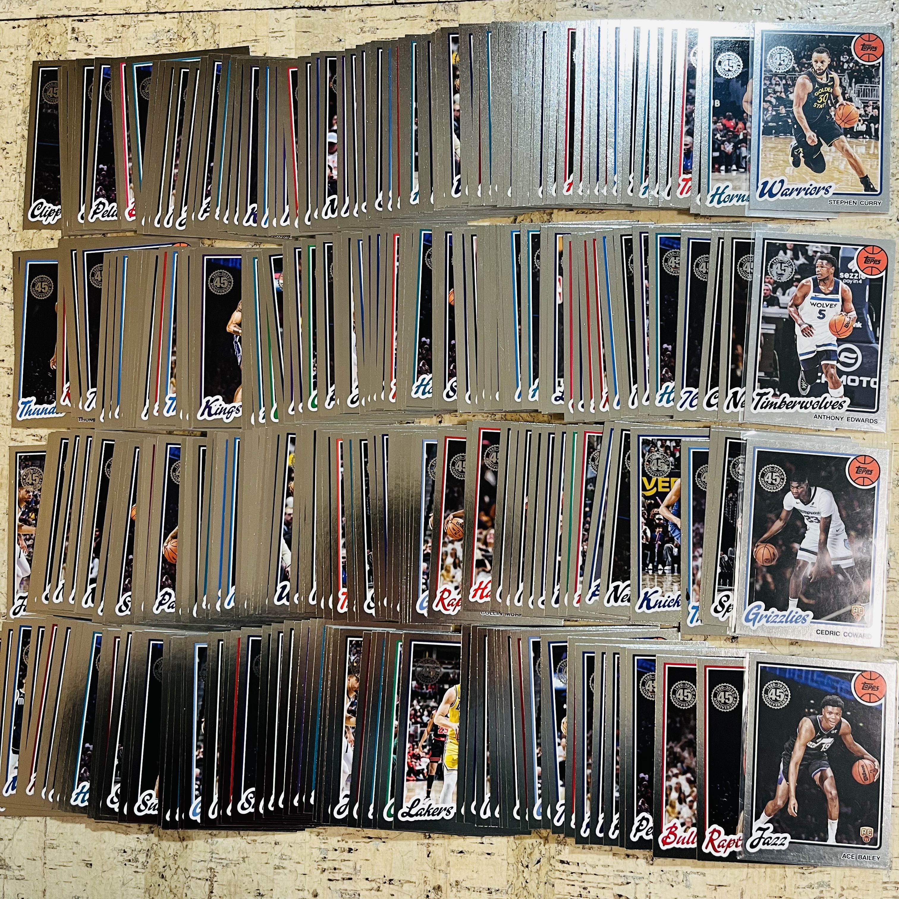 2025-26 Topps Flagship Stephen Curry RC 新秀 现役 45周年 复古特卡 300张大打包 斯蒂芬 库里 爱德华兹 考沃德 此标无膜无夹【小卡迷拍卖 可累积半年】