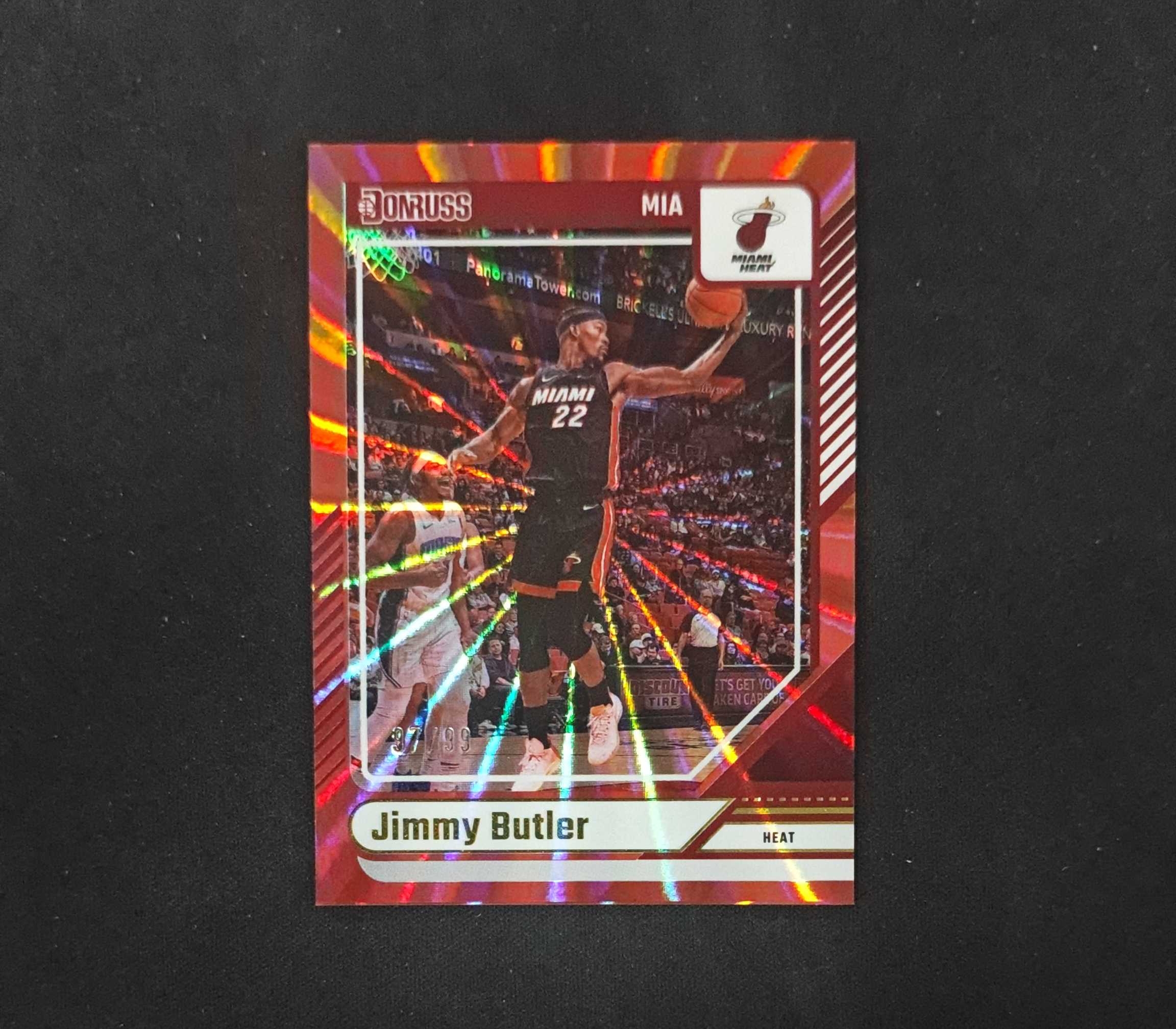 2024-25 Panini Donruss Jimmy Butler 【SC拍卖】杜蕾斯 热火 巴特勒 99编 红佛光 收藏必备(小骆)