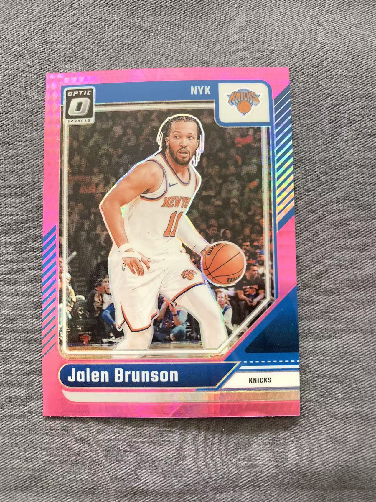 2024-25 Panini Donruss Optic Jalen Brunson 贾伦 布伦森 尼克斯 粉棱镜折 折射 卡品如图 戴戴