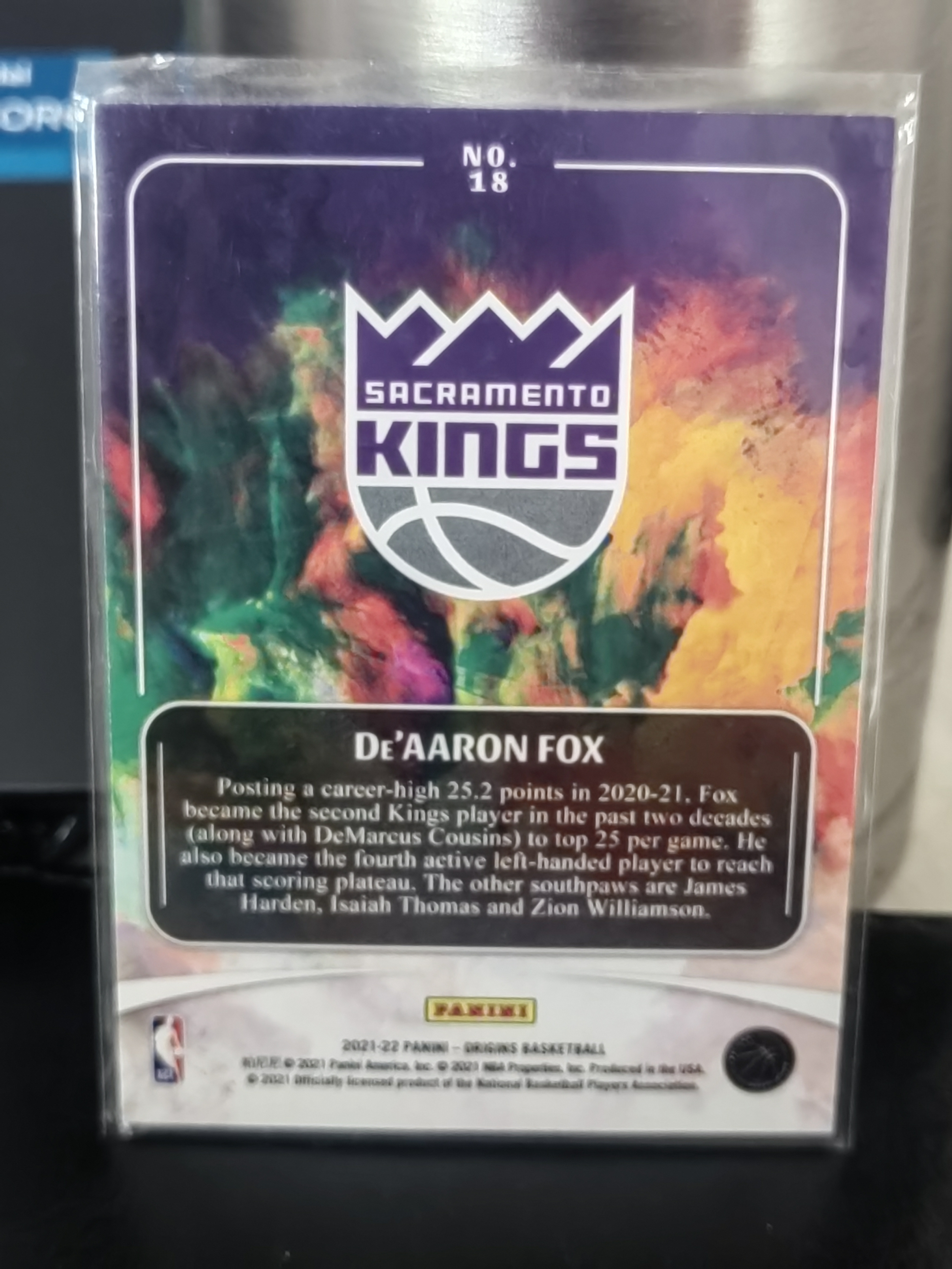 2021-22 Panini Origins De'Aaron Fox 起源 达龙福克斯 国王 篮 白边白角 不保卡品 卡品如图