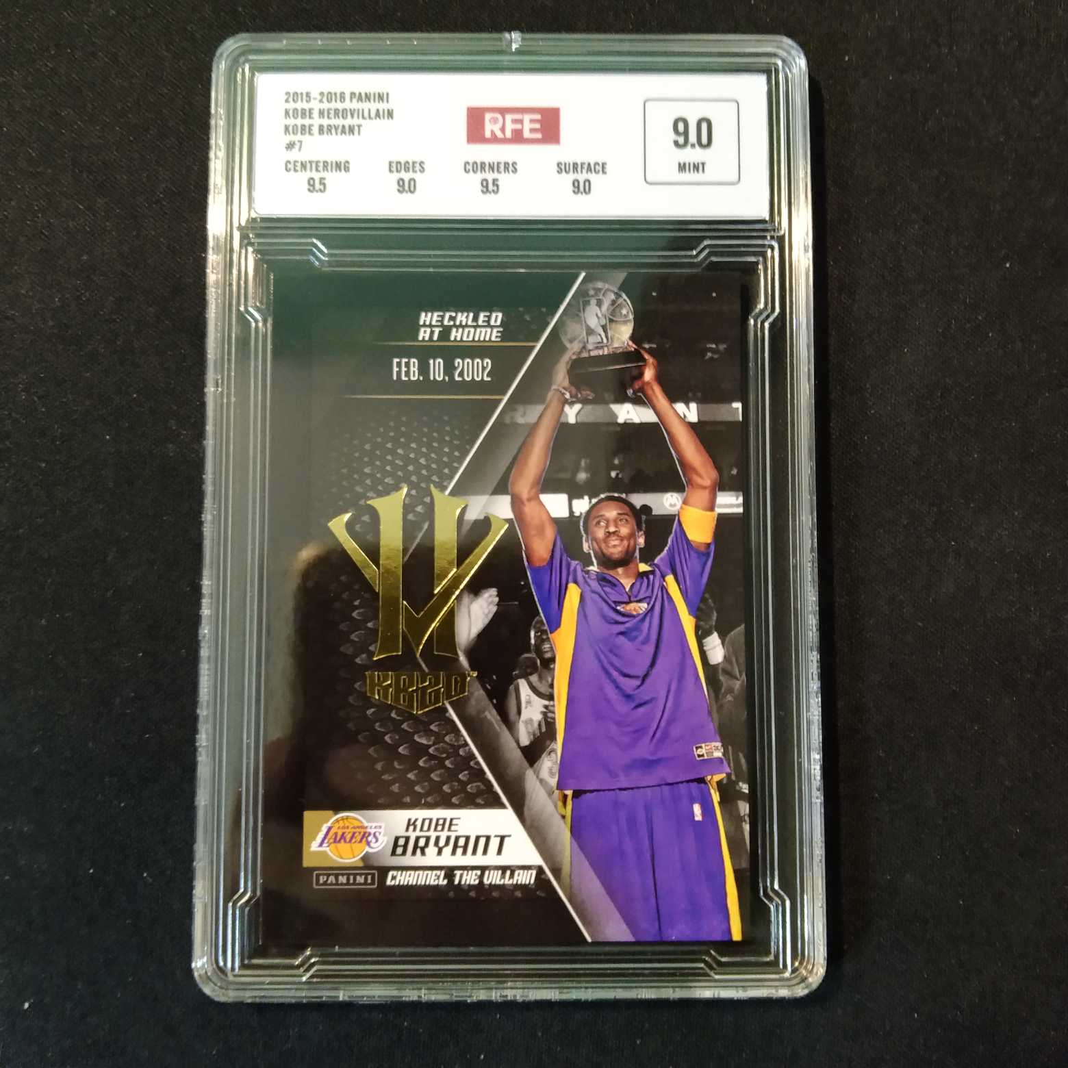 2015-16 Panini HeroVillain Kobe Bryant 评级卡 黑巴曼 恶棍天使 科比 湖人 实卡精美超级稀有 错过后悔 ...