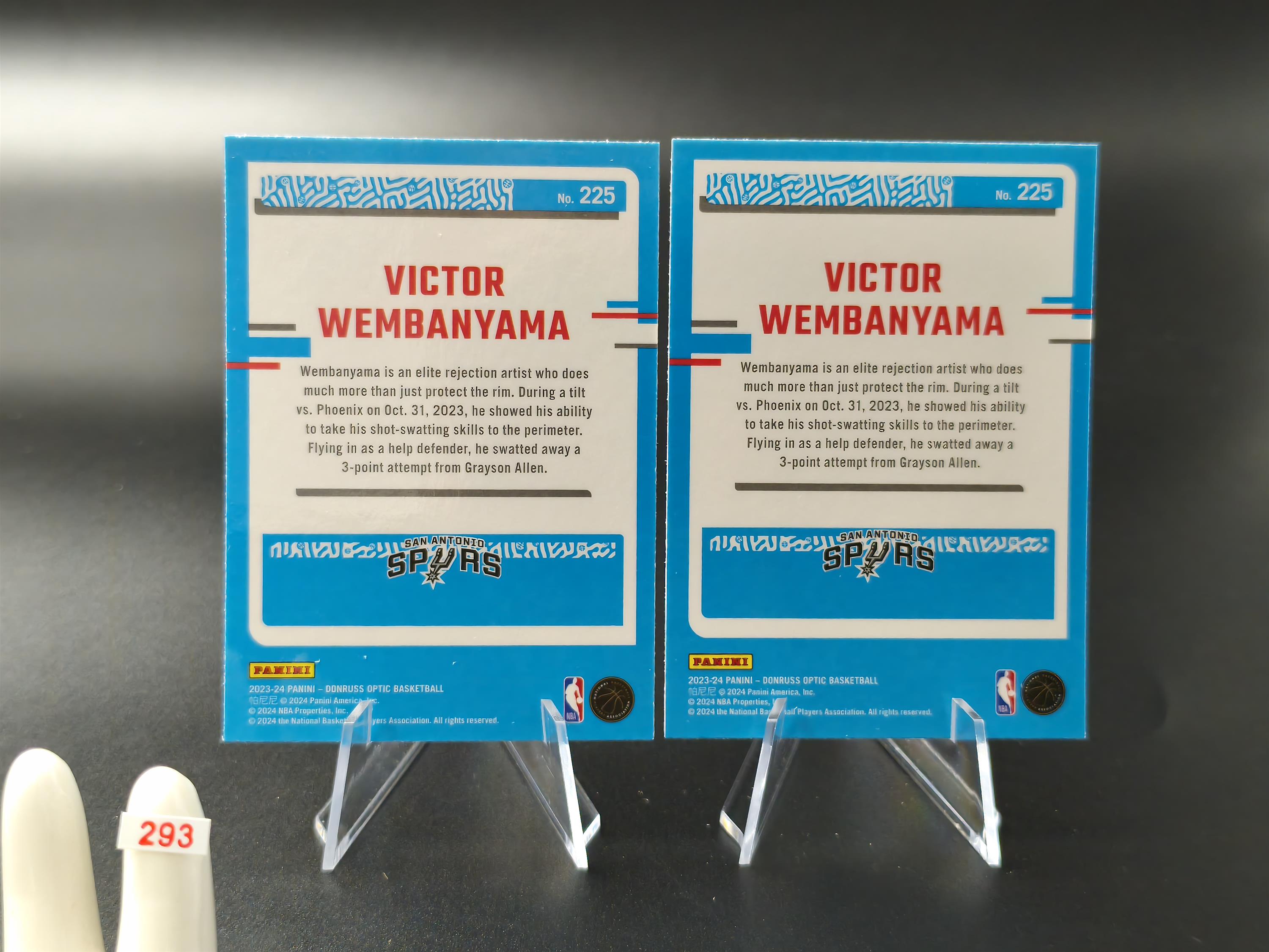 【鹰歌拍卖】文班亚马 Wembanyama BASE组合|2023-24 Panini Donruss Optic 斑马 马刺 状元秀 RC新秀 全明星 LOT2张 凑套必备 不保卡品 #keep