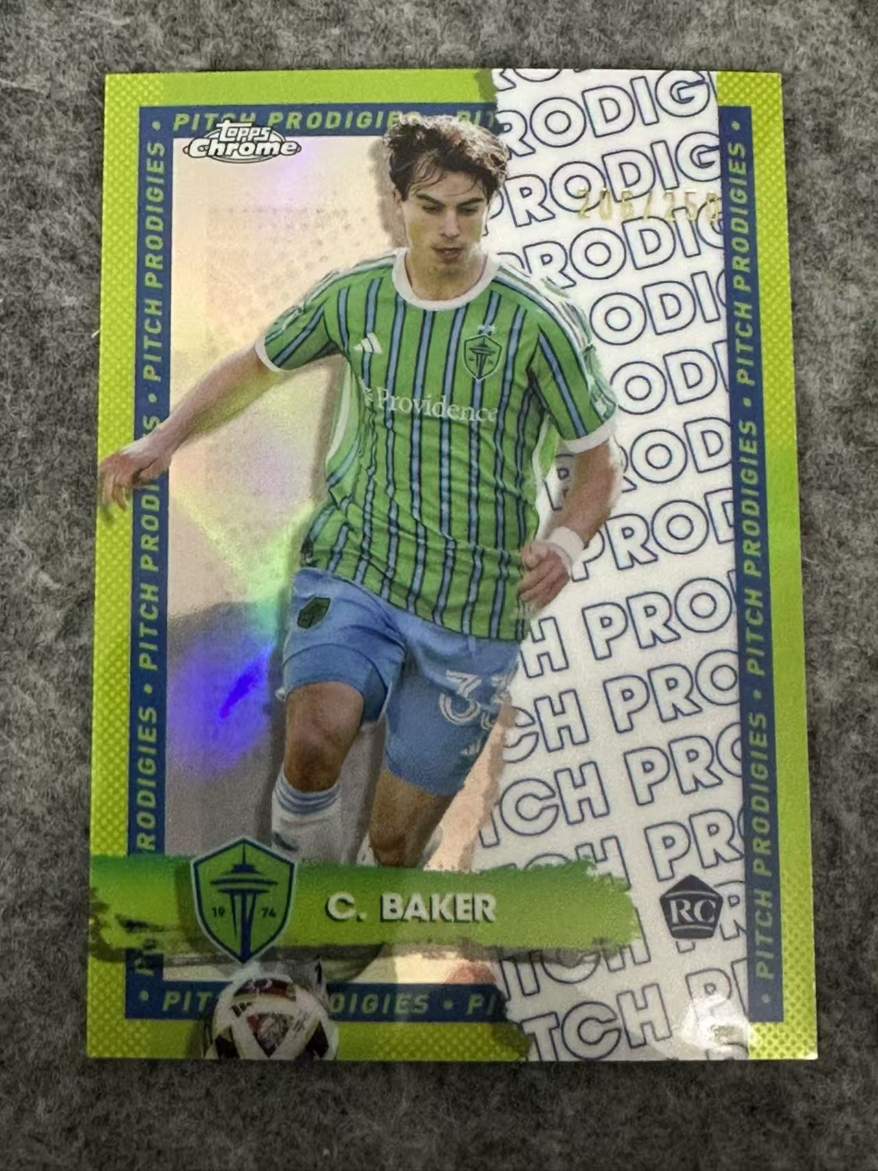 2024-25 Topps MLS Chrome Cody Baker RC 美职联 特卡 青折 250编 Cody Baker 科迪贝克 西雅图海湾人