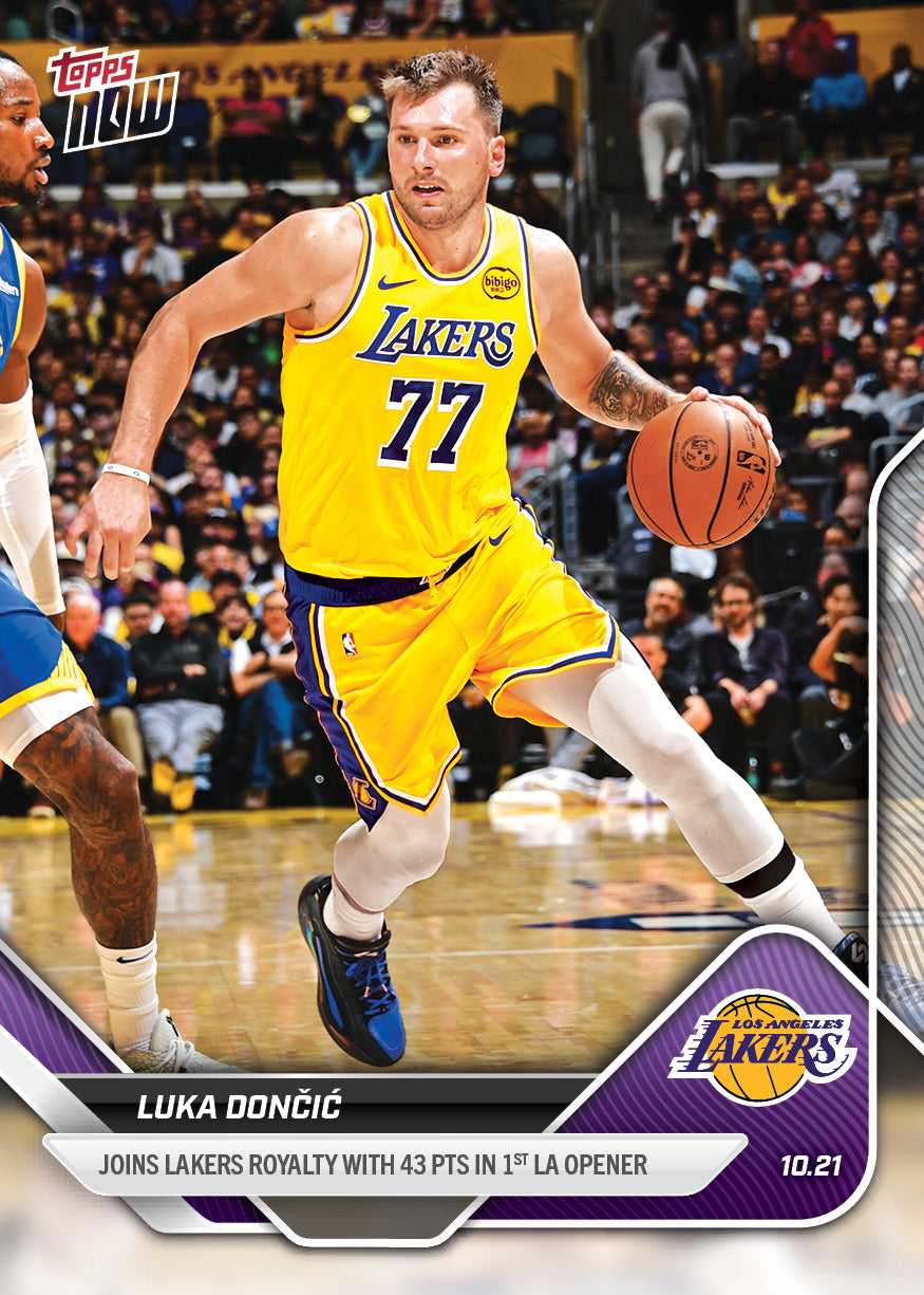 2025 Topps Now Luka Doncic NBA 卢卡 东契奇 首个揭幕战拿下43分的湖人球员【JS卡牌潮玩】（随机发货，卡品通行）