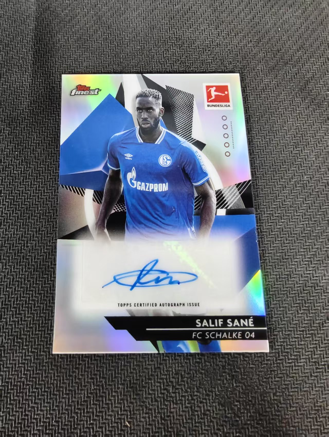 【可合并,不累计】2021 Topps Finest Salif Sane 德甲Finest 沙尔克04 萨内 贝尔 签字 签名 银折 瑕疵如图