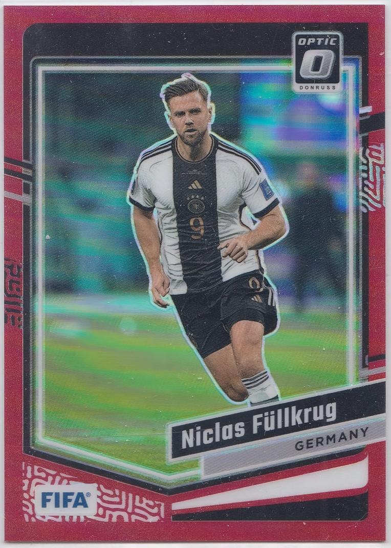 2023-24 Panini Donruss Niclas Fullkrug #30 杜蕾斯 德国 红折 菲尔克鲁格 带编299/102