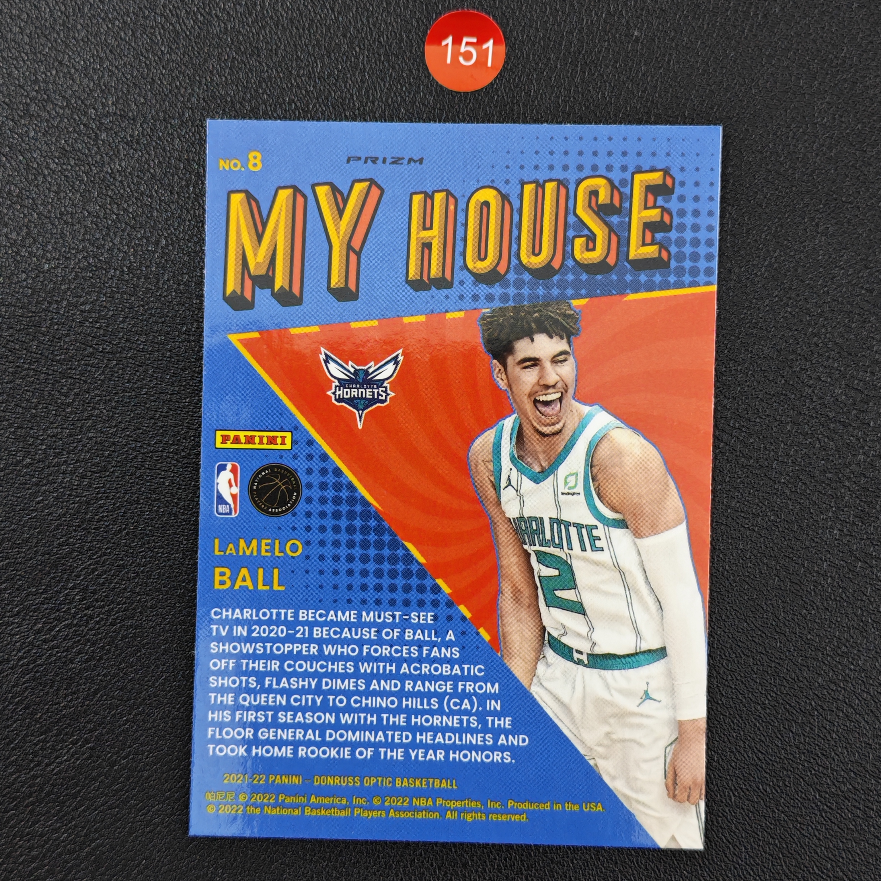 【鹰歌拍卖】拉梅洛·鲍尔 LaMelo 黄蜂 My House特卡|2021-22 Donruss Optic 三球 年度最佳新秀 全明星 传球大师 花式传球 黄蜂核心 凑套必备 不保卡品 #momo