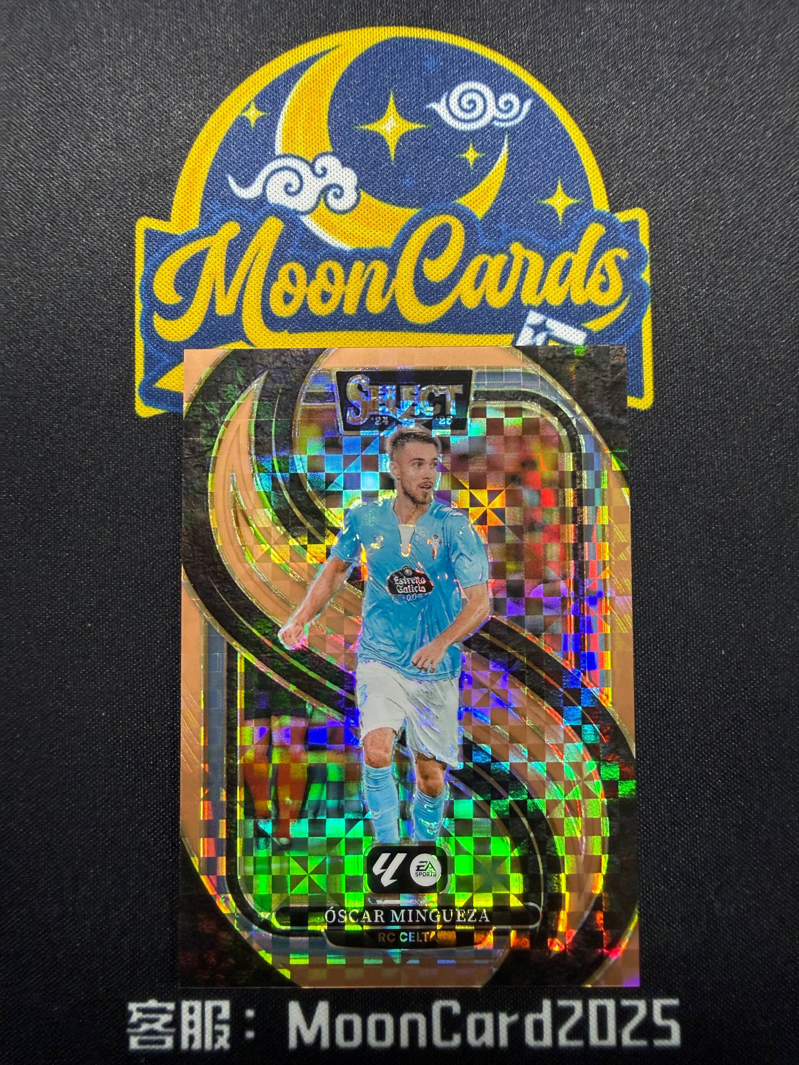 【梦卡拍卖】2024-25 Panini Select Óscar Mingueza 奥斯卡 明格萨 塞尔塔 格子折 折射 59编 二级 细节如图 #Ci# 三金GY