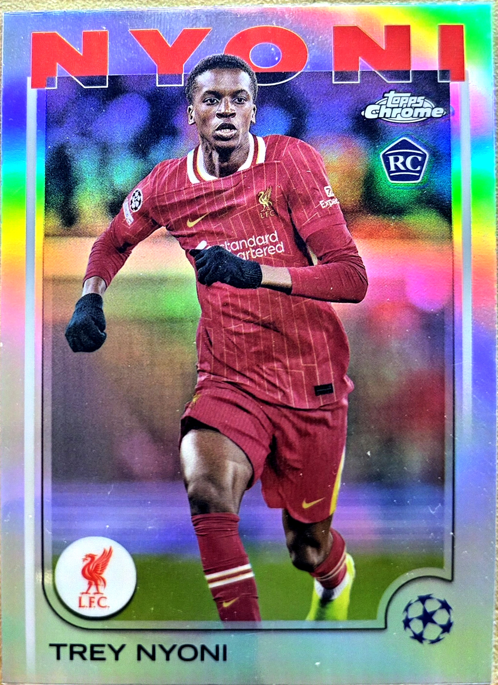 2023 Topps Chrome Trey Nyoni 特累 利物浦 TC 折射 银折 卡品如图