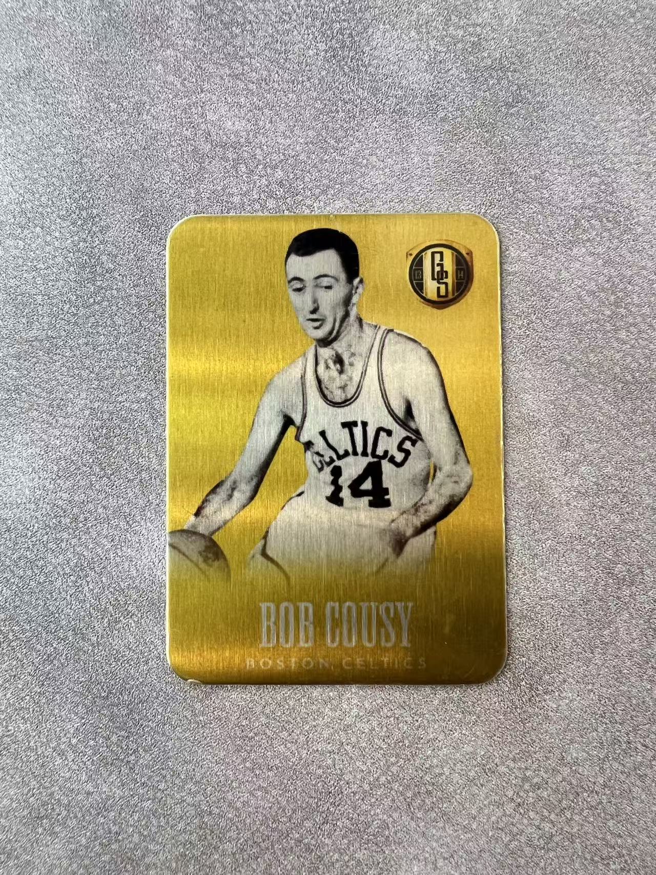 6625【330球星卡实体店代卖】panini 13-14 金砖 鲍勃库西(Bob Cousy)金铁板 仅顺丰寄付 (UK23)