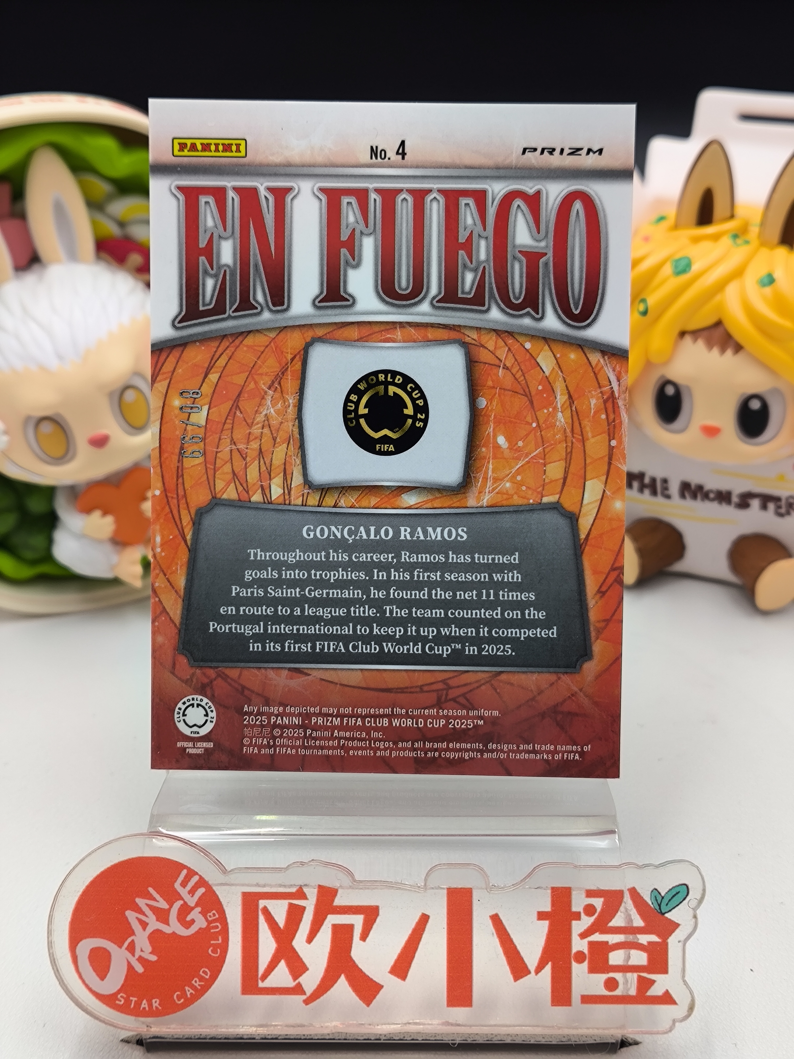 2025 【欧小橙急速拍】 Prizm Goncalo Ramos 世俱杯PZ 大巴黎 葡萄牙 贡萨洛 拉莫斯 En Fuego 狂暴特卡 蓝碎冰折 99编 细节如图 收藏必备 航-JFE9149