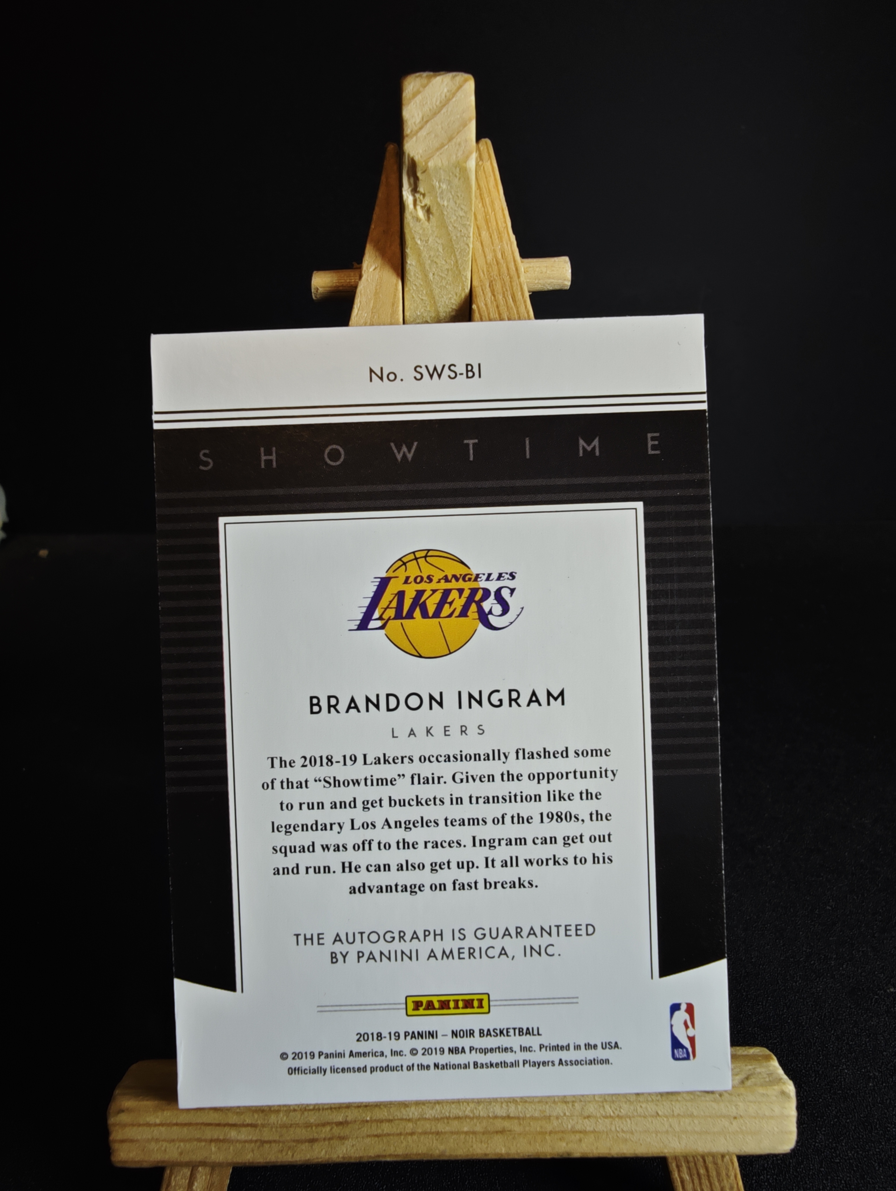2018-19 Panini Noir Brandon Ingram noir 签字 卡签 布兰登 英格拉姆 走秀 99编卡品如图 杰瑞11.15 卡品如图