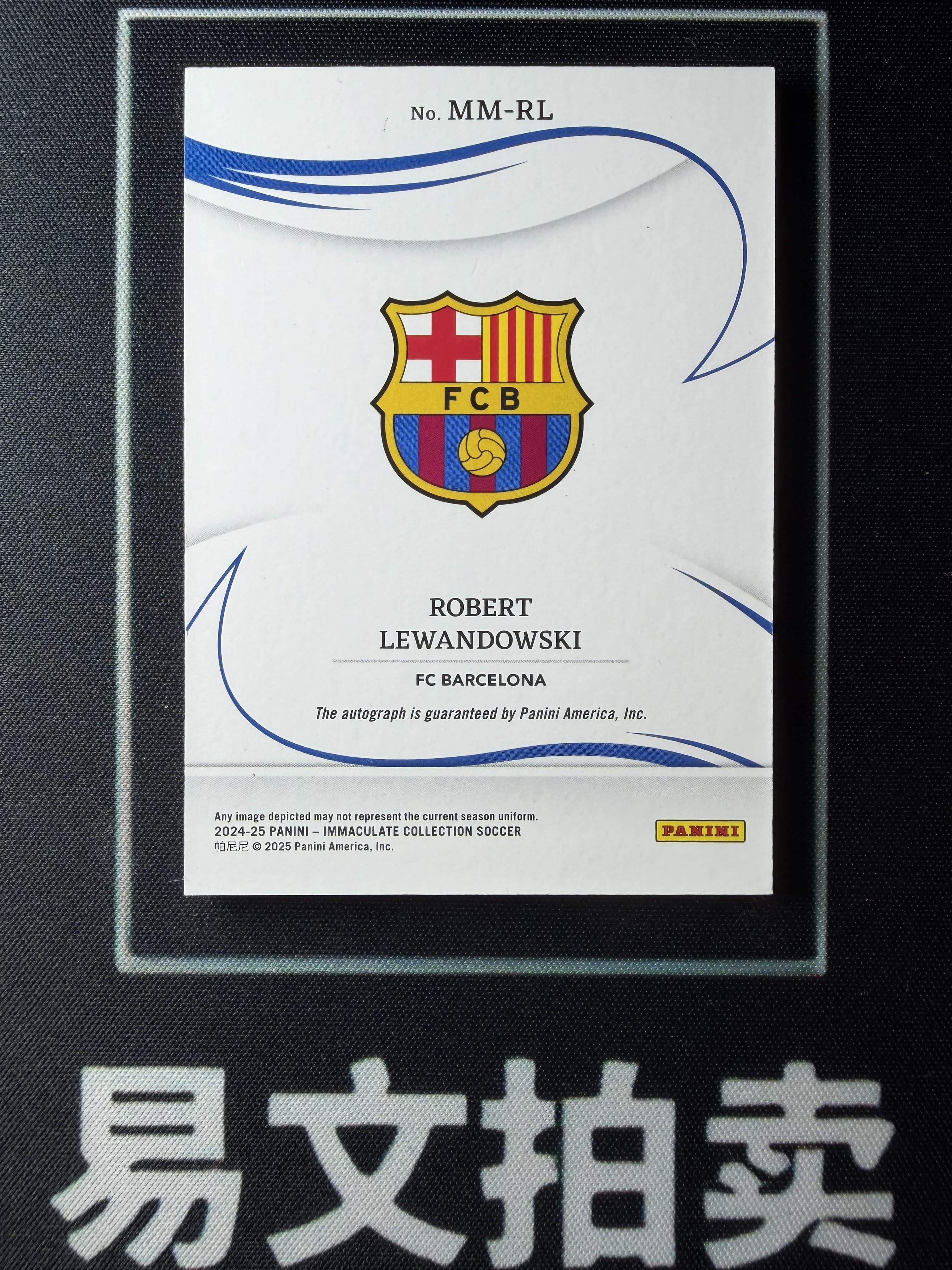 【易文拍卖 超级回款】2024-25 Panini Immaculate 爱咪咪 ROBERT LEWANDOWSKI 莱万多夫斯基 巴萨 拜仁 波兰 10/49编 签字签名 #姚总