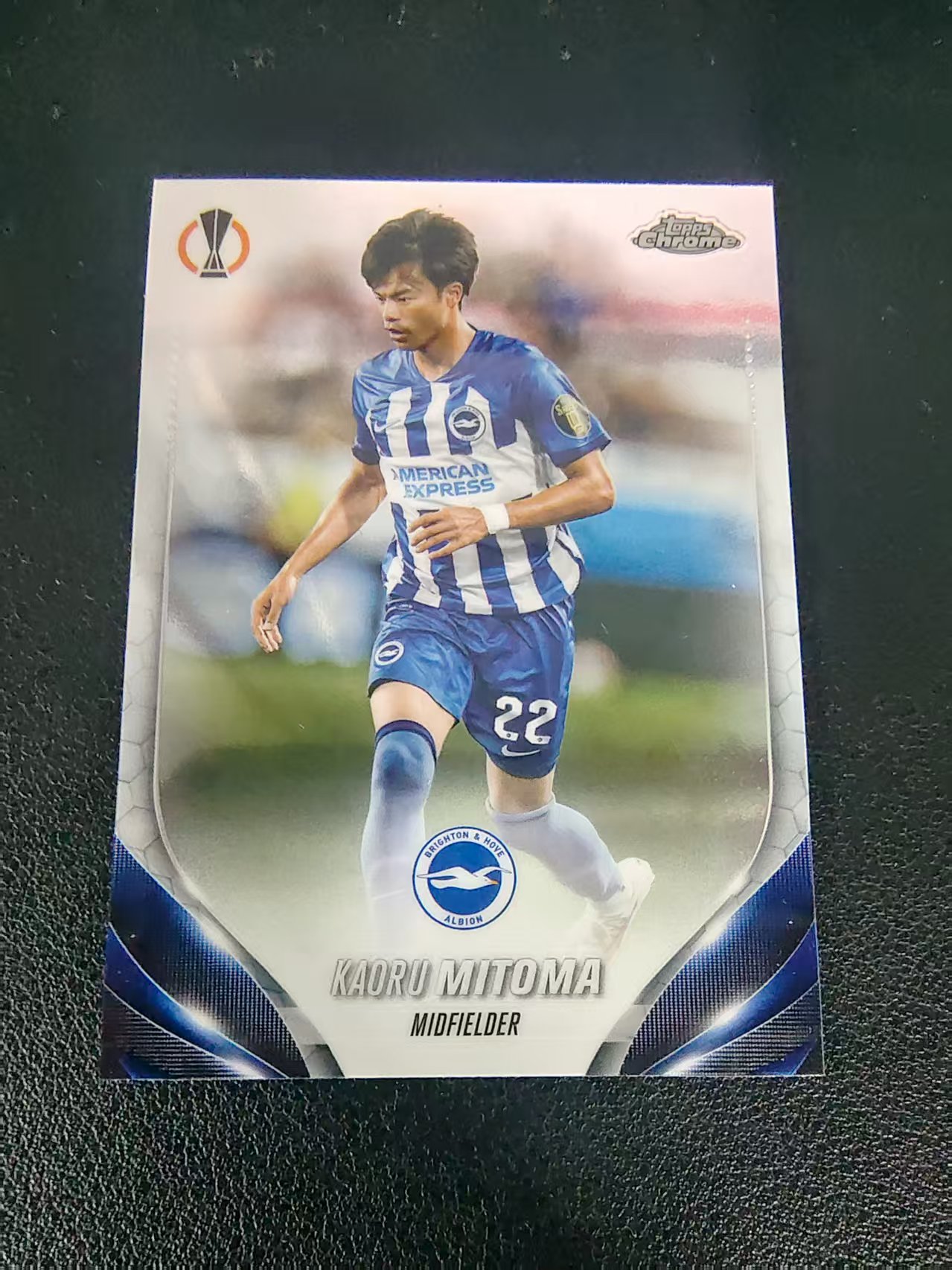 【可合并，不累计】2024 Topps chrome Kaoru Mitoma 三球王 布莱顿 欧冠 划痕 边角瑕疵 #169
