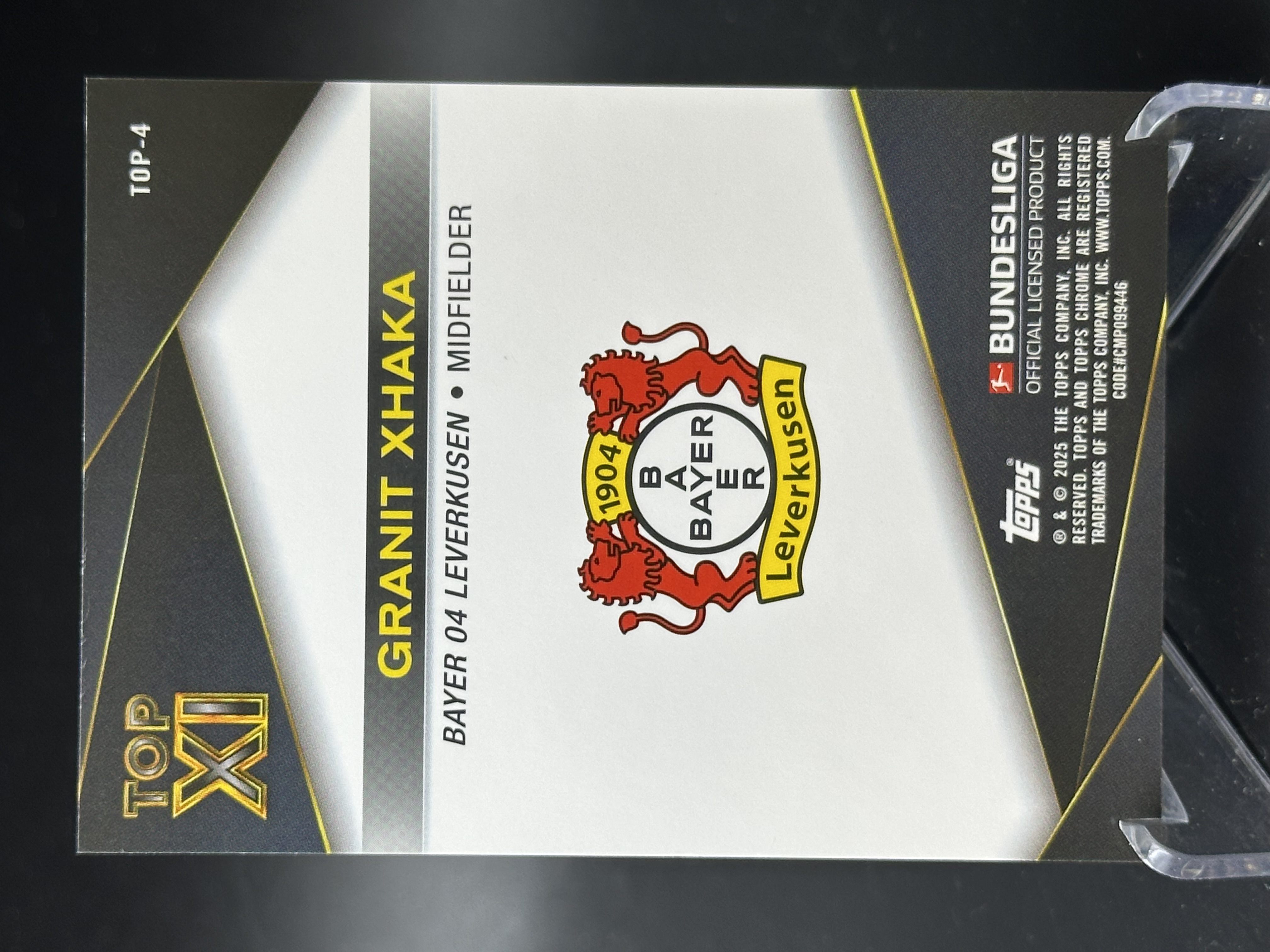 2024-25 Topps Chrome Granit Xhaka 【小黄拍卖】德甲 扎卡 勒沃库森 大比例 少见「cook」