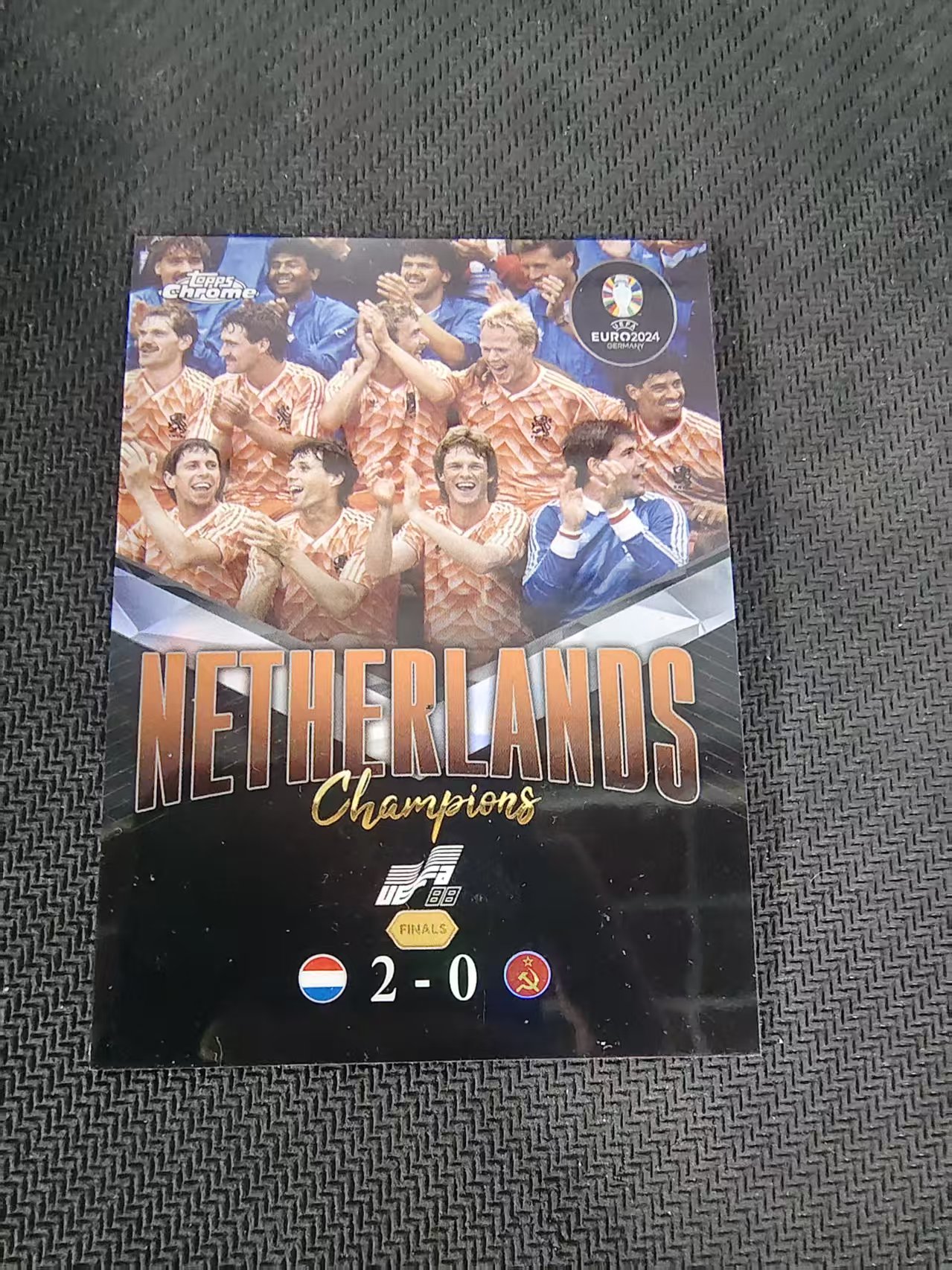 【可合并,不累计】2024-25 Topps Finest Netherlands 欧洲杯 冠军特卡 夺冠 荷兰 银折 划痕 边角瑕疵 #3