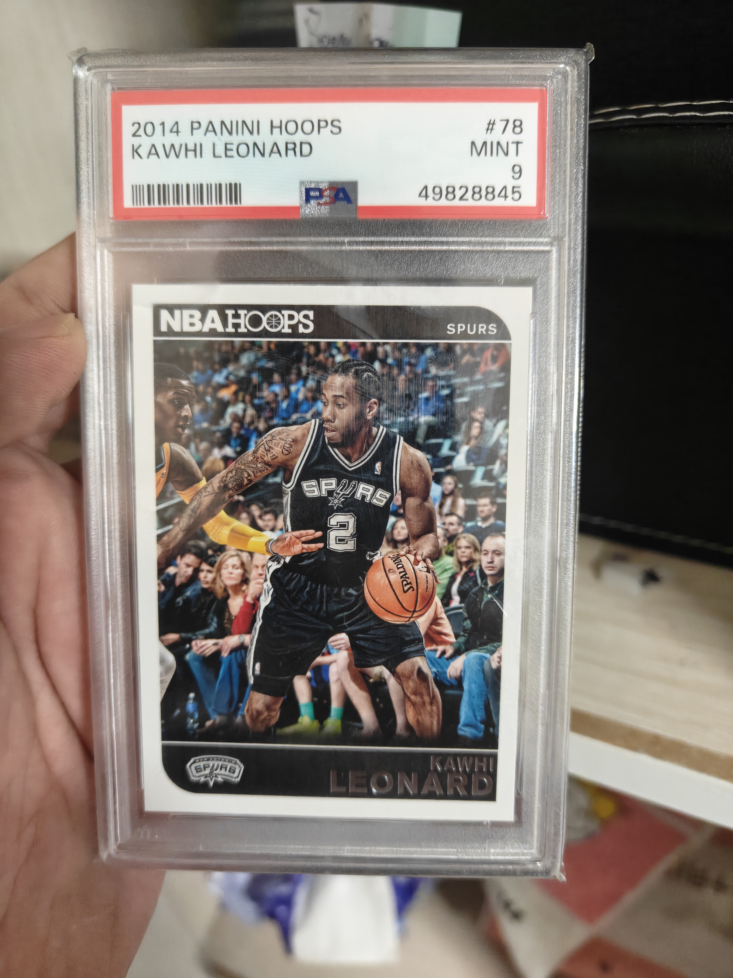 2014-15 Panini Hoops Kawhi Leonard #78 PSA9分 Americana 卡哇伊 科怀伦纳德 马刺队 伦纳德 稀有base 马刺