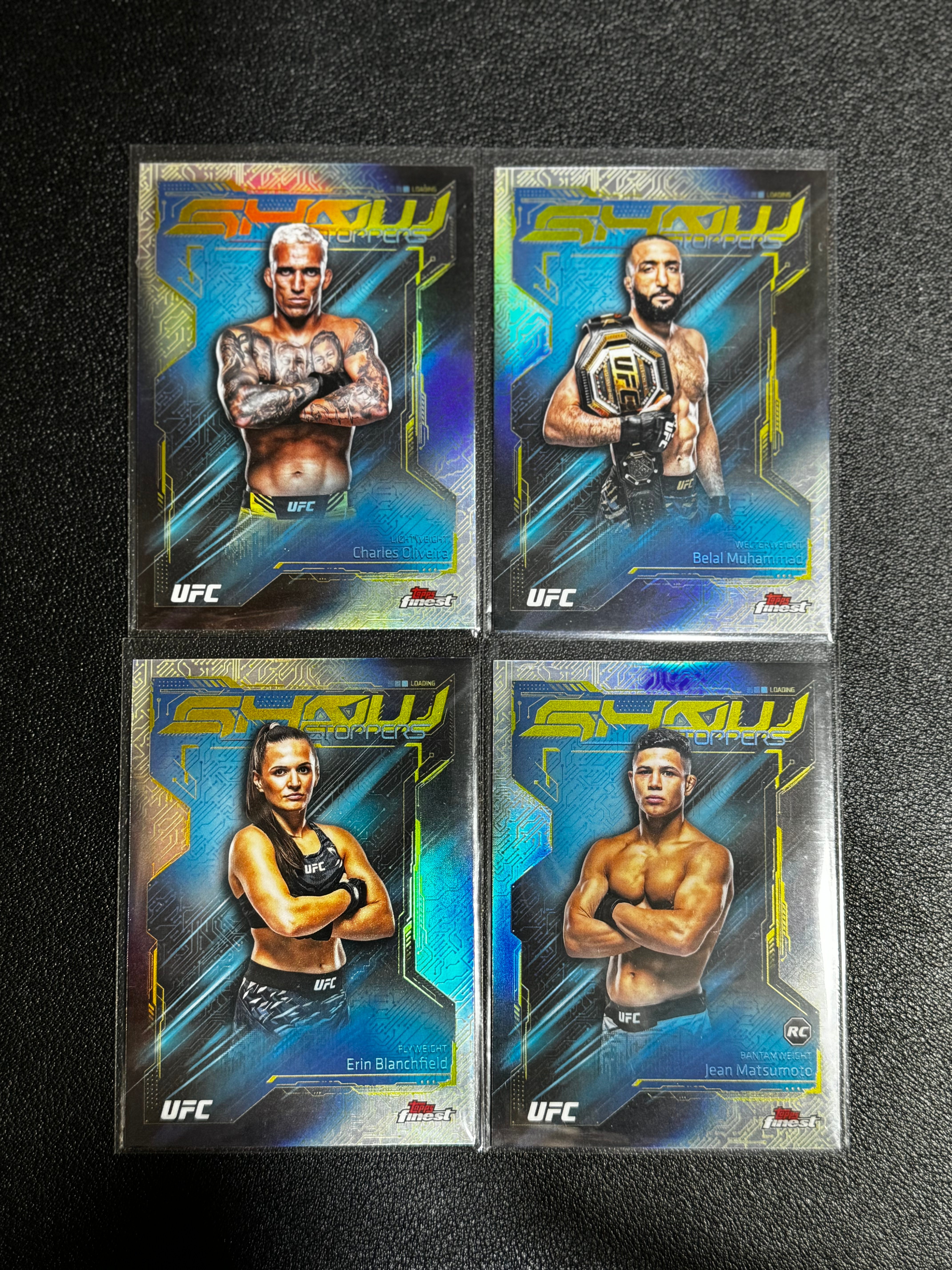 2025 Topps Finest UFC 综合格斗 Base SS 特卡 银折 Charles Oliveira 查尔斯 奥利维拉 / Erin Blanchfield 等 潜力无限 LWDG