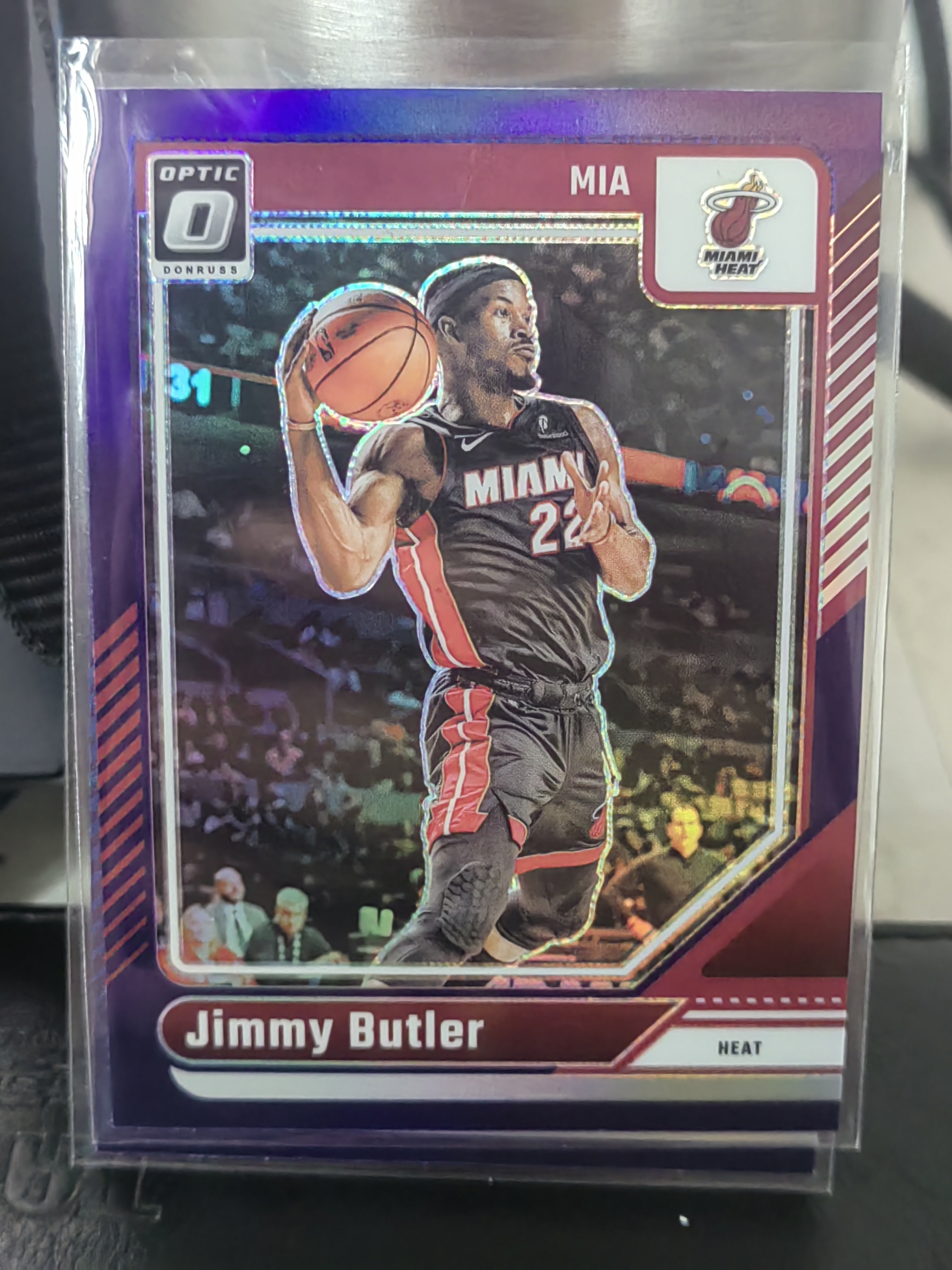 2024-25 Panini Donruss Optic Jimmy Butler 杜蕾斯OP 吉米 巴特勒 热火 紫折 篮 白边白角 不保卡品 卡品如图