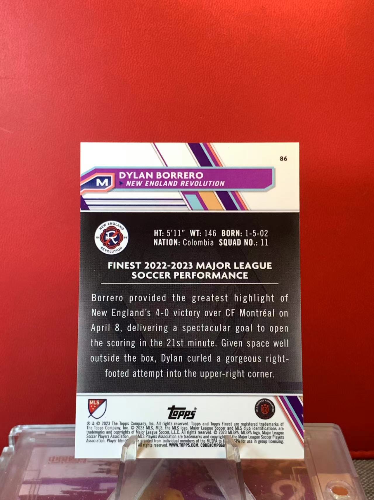 (詹叔代拍)2022-23 Topps Finest 美职联 MLS Dylan Borrero 博雷洛 RC新秀 068/150编 顺丰寄付 泰山