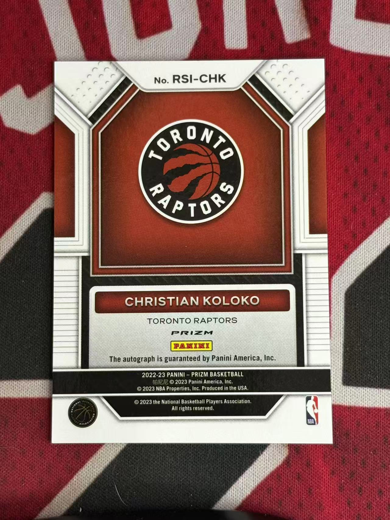 2022-23 PANINI PRIZM PZ系列 KOLOKO 猛龙 新秀RC 克里斯蒂安科洛科 科洛克 签字卡 正新秀签 银折 折射 专收凑套必备【烂臭嘴拍卖】