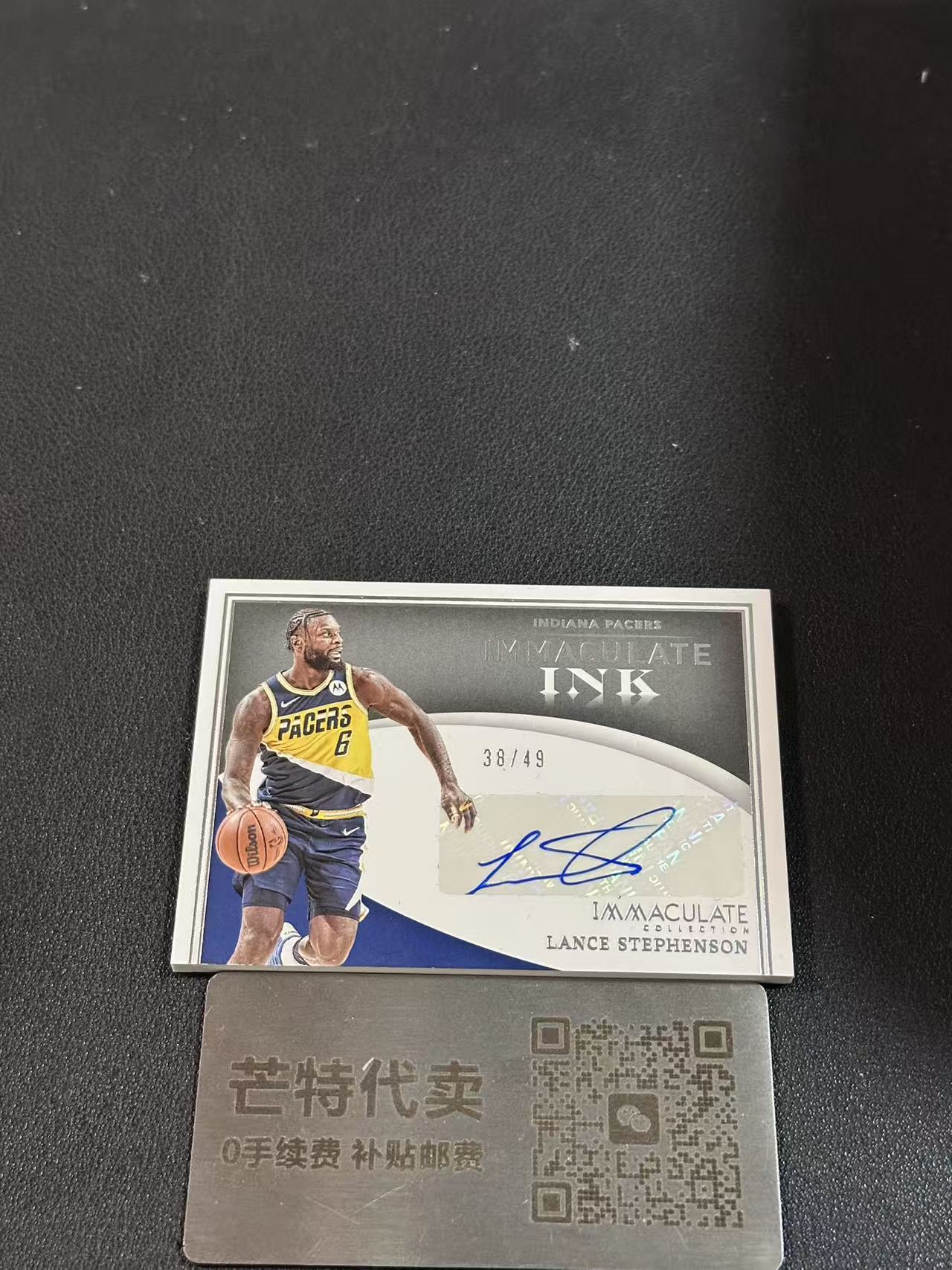 【芒特代卖】 2021-22 Panini Immaculate Lance Stephenson imm 爱咪咪 兰斯 史蒂芬森 签字 49编 ink 步行者(HY)