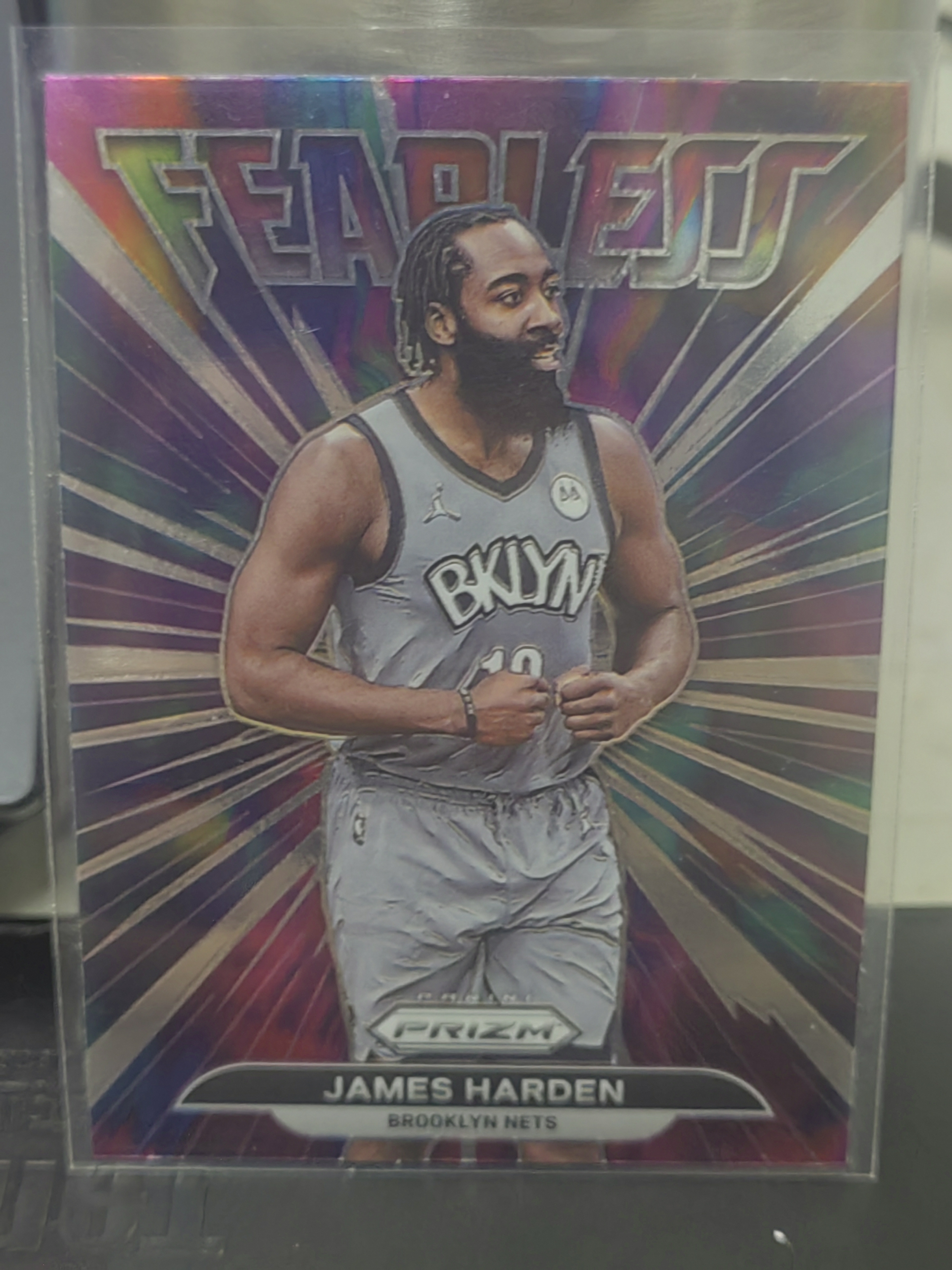 2021-22 Panini Prizm James Harden PZ 詹姆斯 哈登 篮网 FEARLESS 无畏 特卡 篮 白边白角 不保卡品 卡品如图