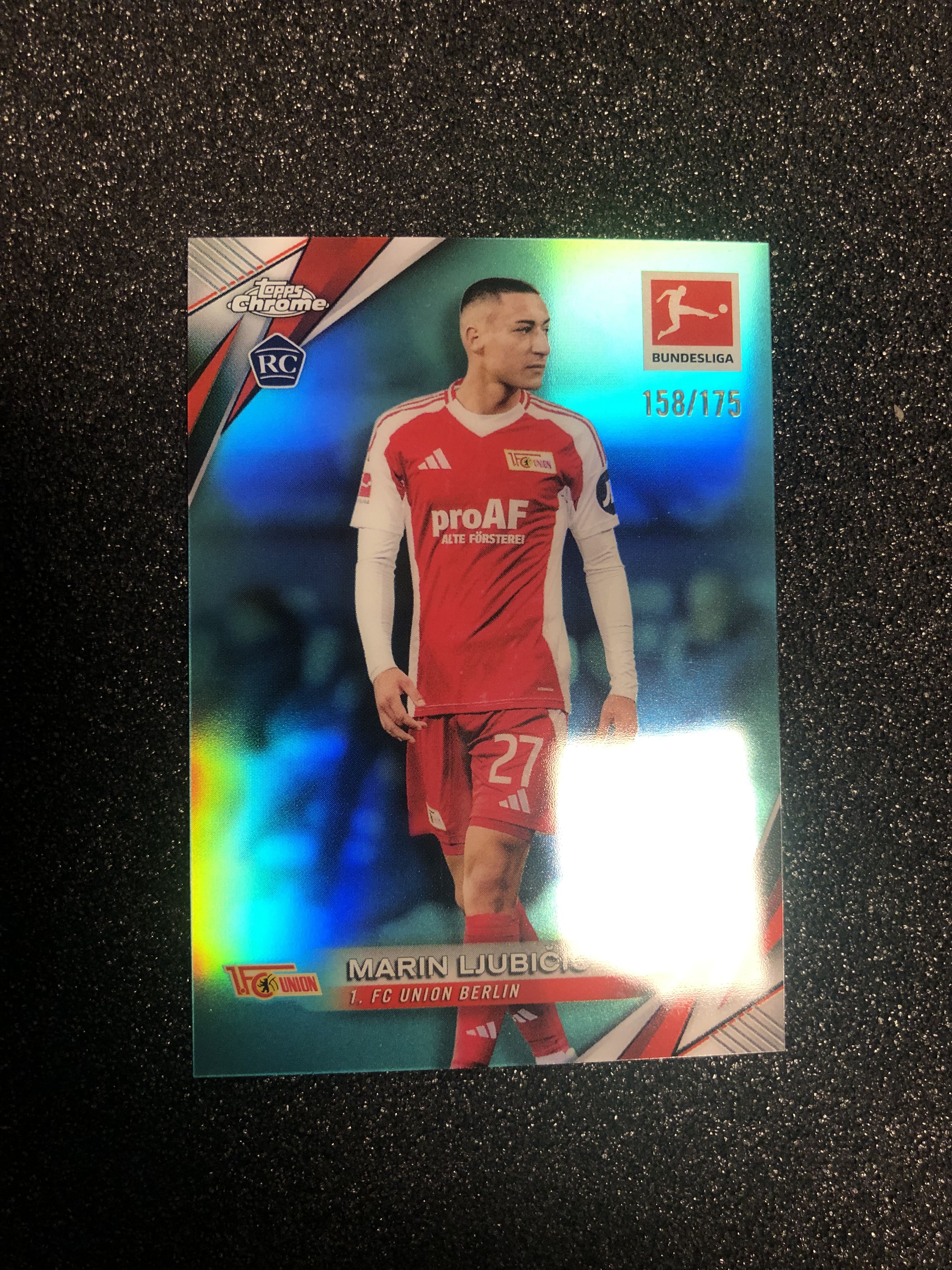 2024-25 Topps Chrome marin ljubicic RC 德甲tc 柳比契奇 柏林联合 175编 青折 158/175 卡品如图 凑套收藏必备