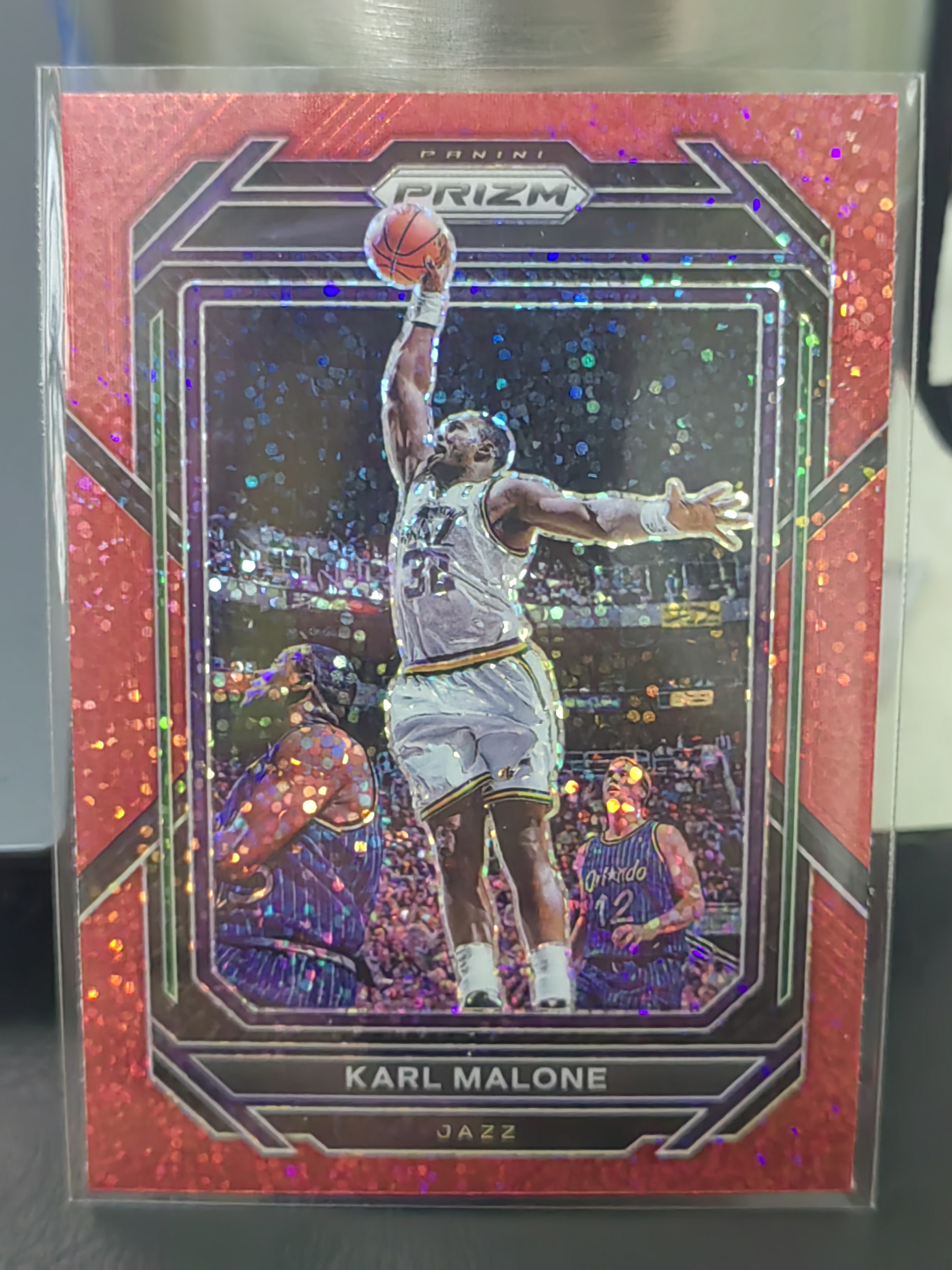 2022-23 Panini Prizm Karl Malone PZ 红点点折 卡尔马龙 爵士队 篮 白边白角 不保卡品 卡品如图