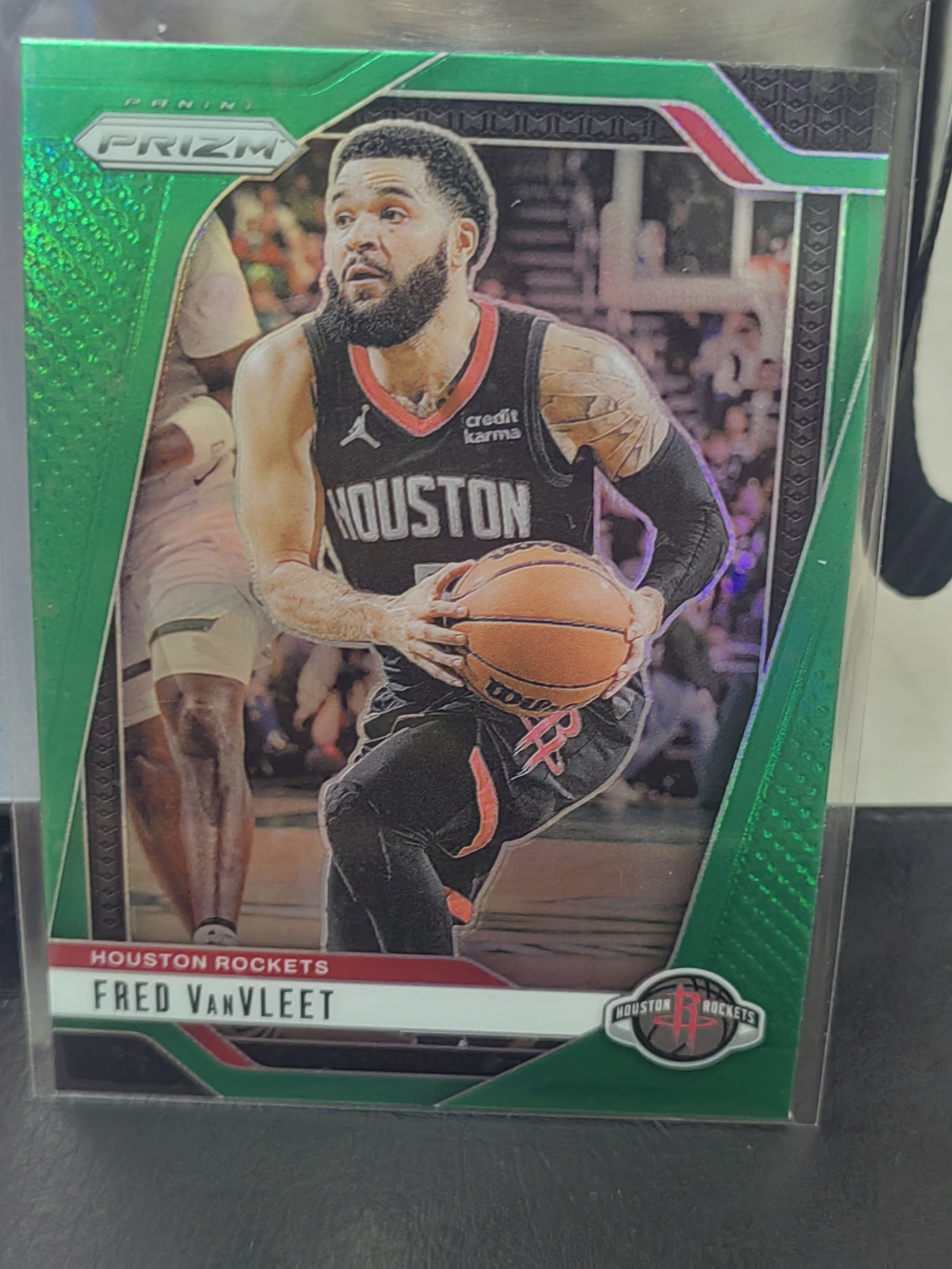 2024-25 Panini Prizm Fred VanVleet PZ 绿折 弗雷德范弗利特 火箭 篮 白边白角 不保卡品 卡品如图