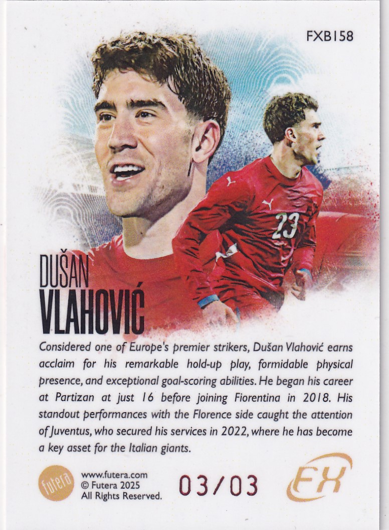 【thebighit】不累计004.2025 Futera FX 福特拉 塞尔维亚 弗拉霍维奇 低编 尾编 03/03编 卡品如图