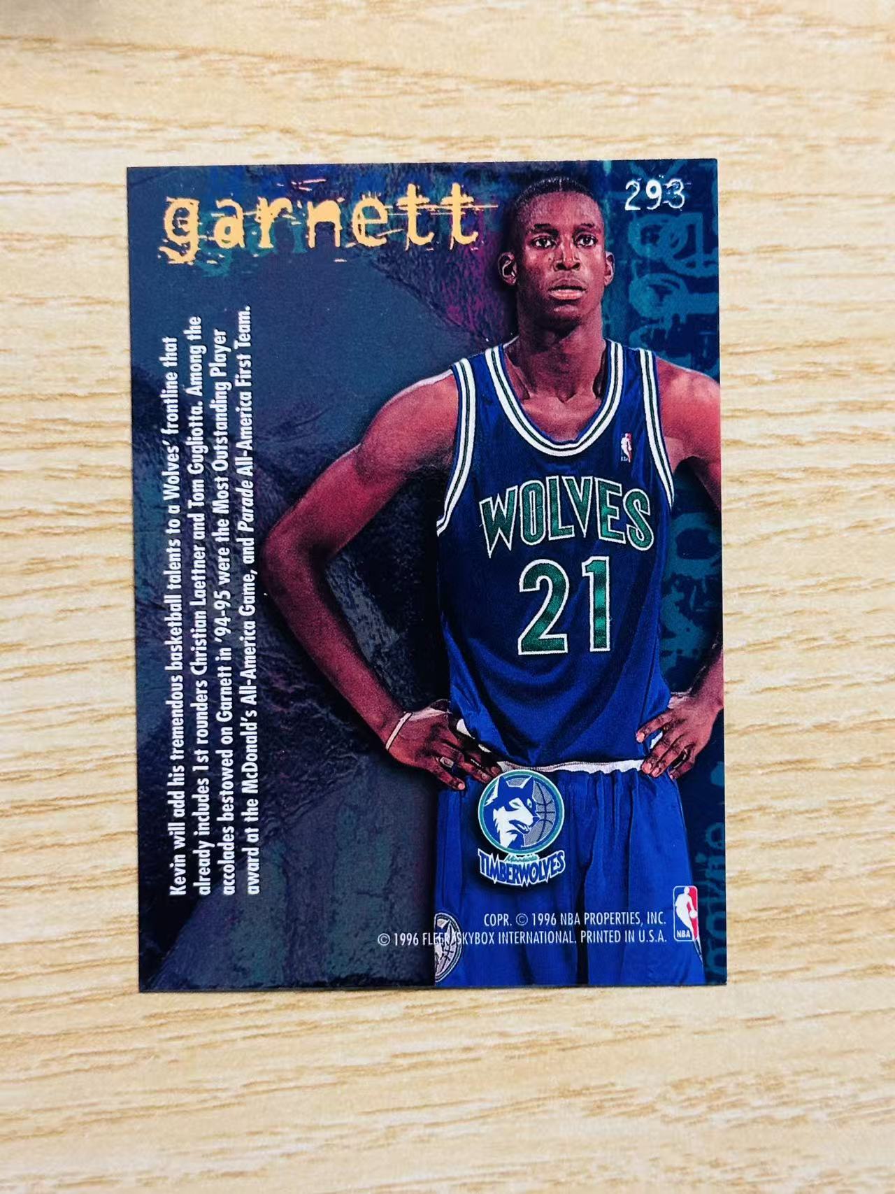 1995-96 Fleer nba Kevin Garnett 嘿嘿代卖 金标 UD 新秀 RC 稀有 凯文 加内特 狼王 森林狼 KG 老卡 实卡精美 收藏必备