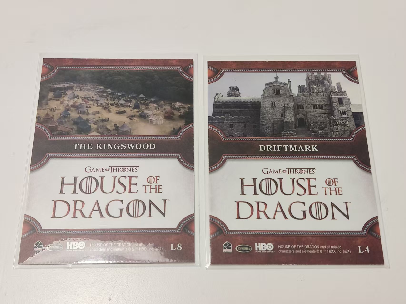 2024 Rittenhouse HOUSE OF THE DRAGON 龙之家族 权力的游戏 王国地标 特卡 L4 L8 2张lot 收藏凑套必备