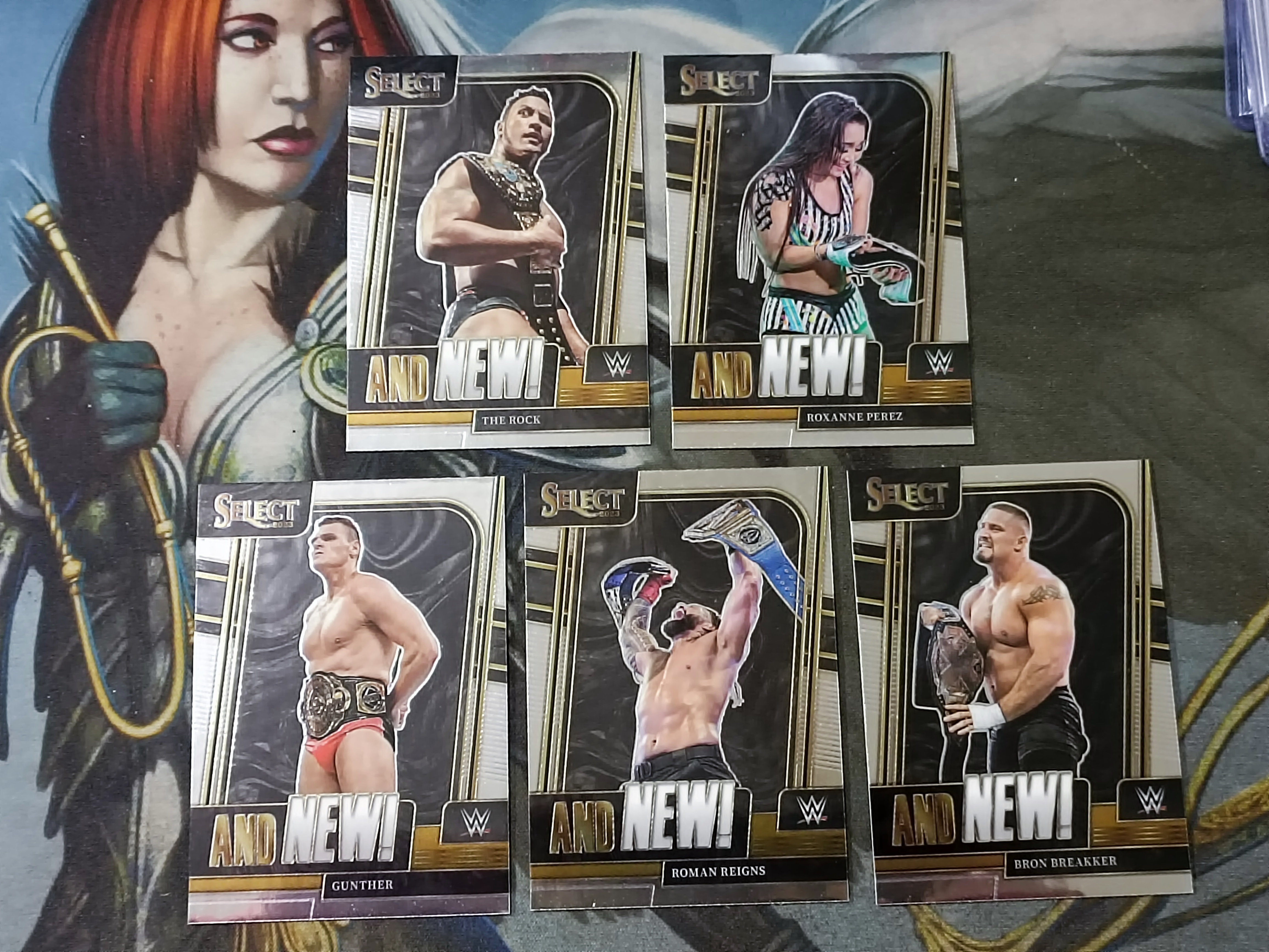 2023 Panini Select WWE The Rock 巨石强生/Roxanne Perez 佩雷斯 特卡 打包5张lot WWE 职业摔角(打包不保卡品)《苏州卡通》J【ANDY】