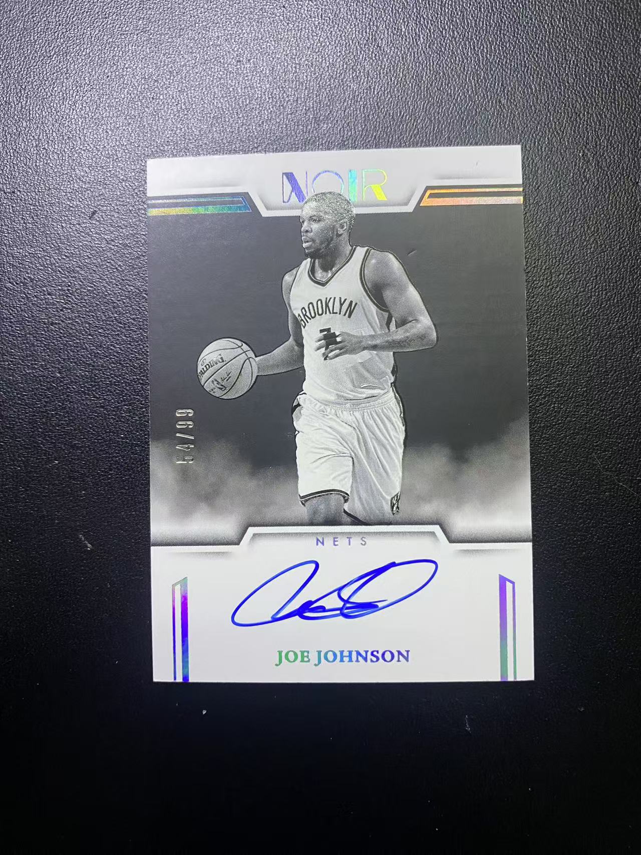 2024-25 Panini Noir Joe Johnson 篮网 名宿 乔约翰逊 高端 黑白版 签字 卡签 99编 卡品如图 值得收藏 金豆豆