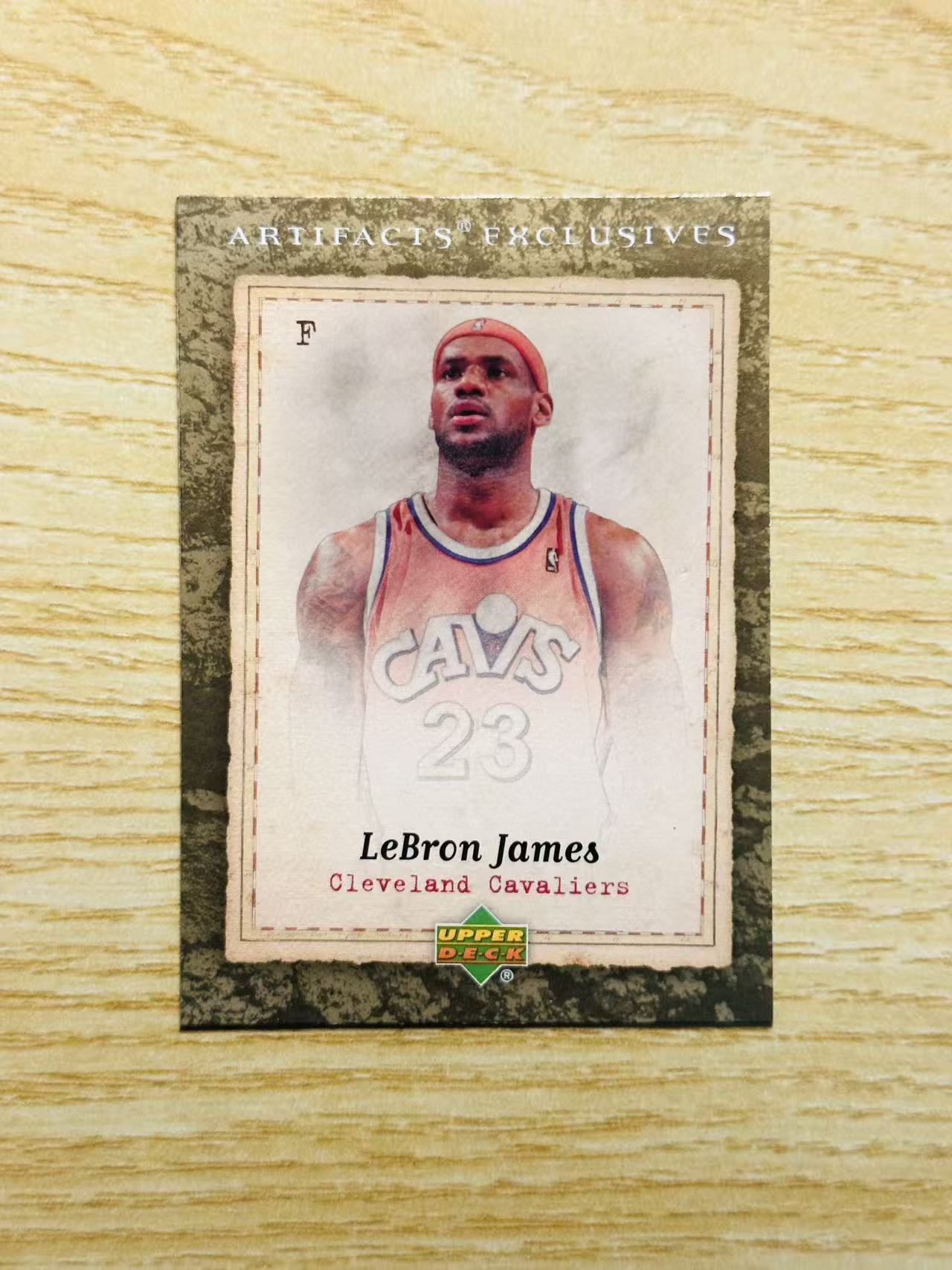 2007-08 Upper Deck Artifacts LeBron James 嘿嘿代卖 UD 勒布朗 詹姆斯 油画 相框 大比例选图 骑士 小皇帝 老卡精美 瑕疵如图2 收藏必备