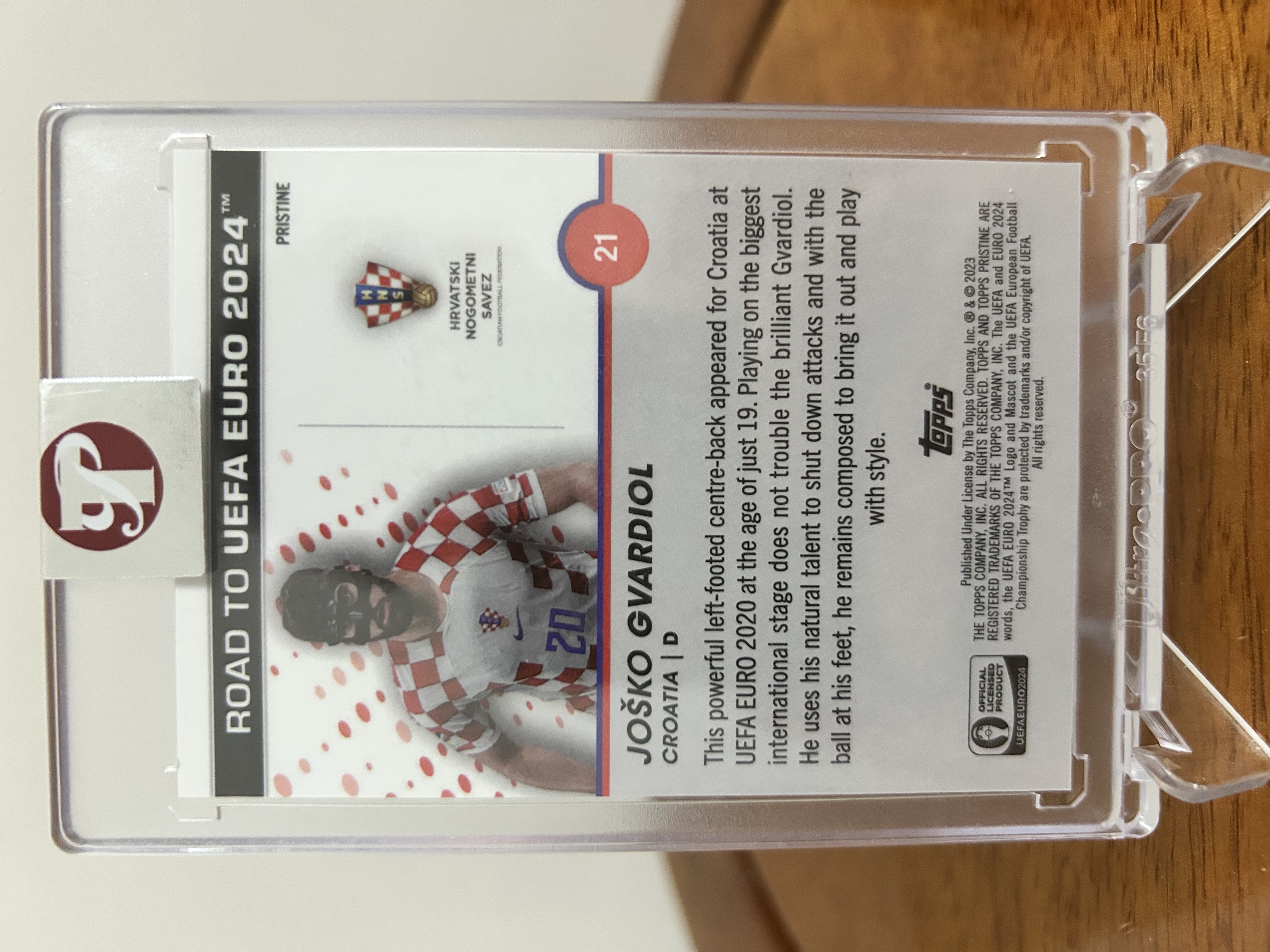2024 Topps topps pristine 格瓦迪奥尔 欧洲杯 太古 克罗地亚 曼城 75编 蓝折 原封砖 卡品如图