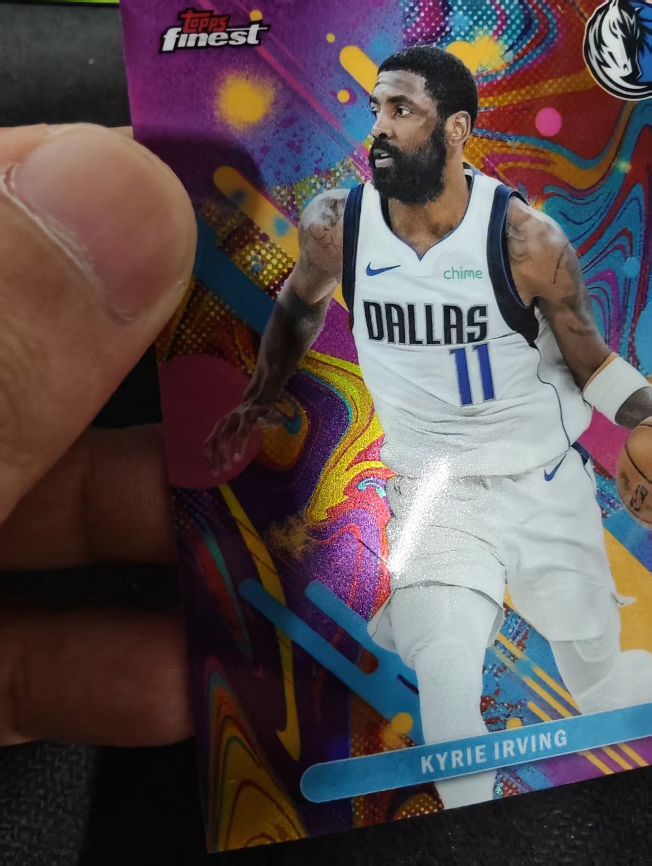 2026 Topps Finest Kyrie Irving 独行侠 凯里 欧文 欧神仙 油污折 折射 一级 瑕疵如图