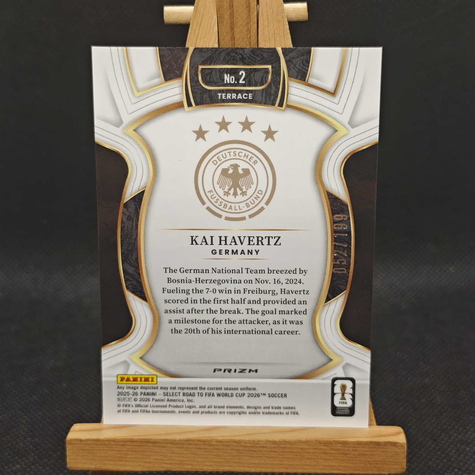 2025-26 【OT拍卖0手续】 Select Kai Havertz 世界杯SE 哈弗茨 199编 迷彩折 德国 阿森纳 卡品如图 LZ086