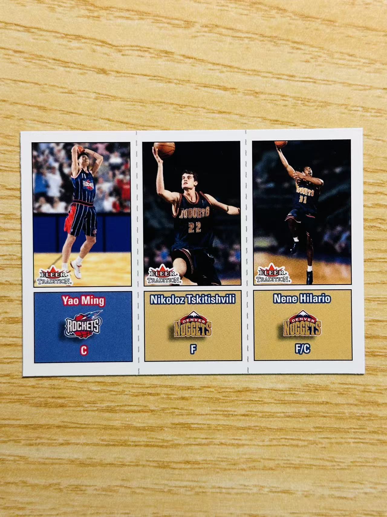 2002-03 Fleer nba Yao Ming 嘿嘿代卖 新秀 RC 姚明 三人 小巨人 特卡 火箭 收藏必备