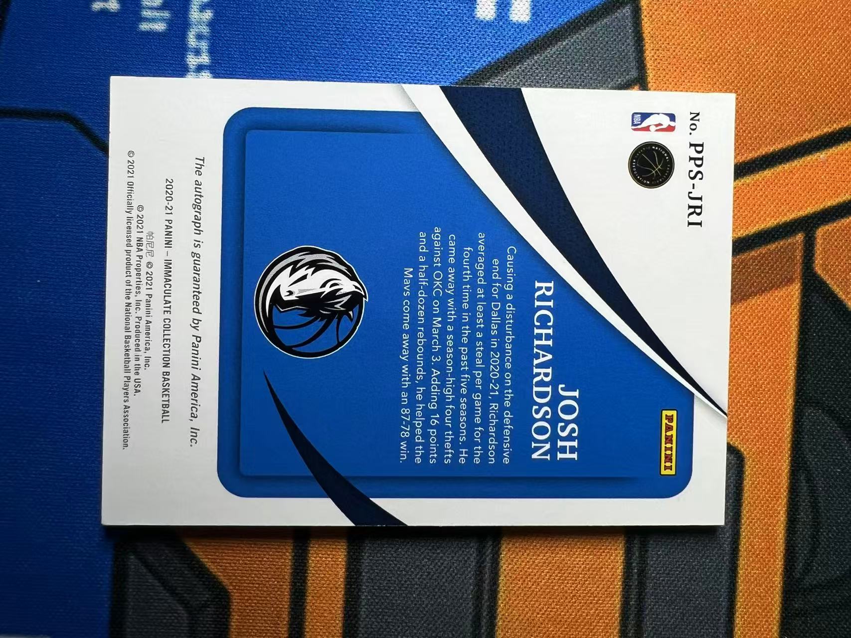 2021 Topps Immaculate Josh Richardson 【GT专卖】约什 理查德森 32/99编 签字 imm系列