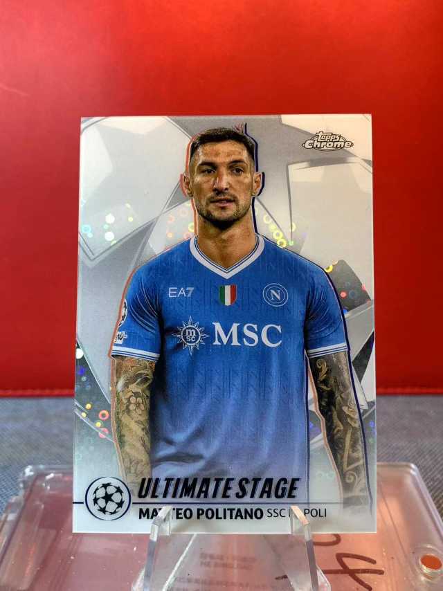 （老末精品代拍)E12 2026 Topps Chrome Matteo Politano 马特奥 波利塔诺 那不勒斯 欧冠TC Ultimate Stage 奥姆斯塔舞台特卡 折射 顺丰寄付