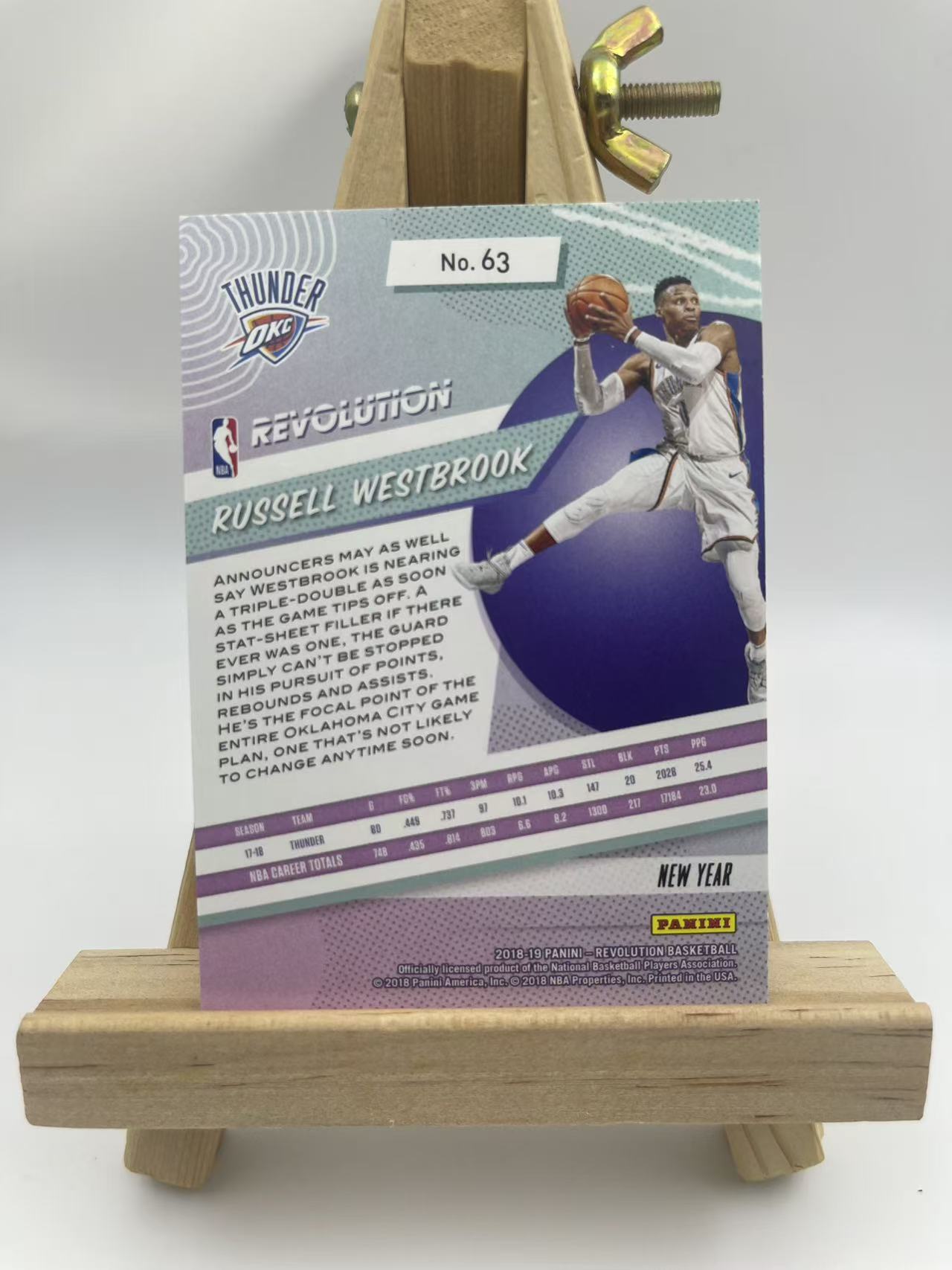 2018-19 Panini Revolution Russell Westbrook 雷霆 威斯布鲁克 威少 特卡 折射 碎冰 实卡超帅!