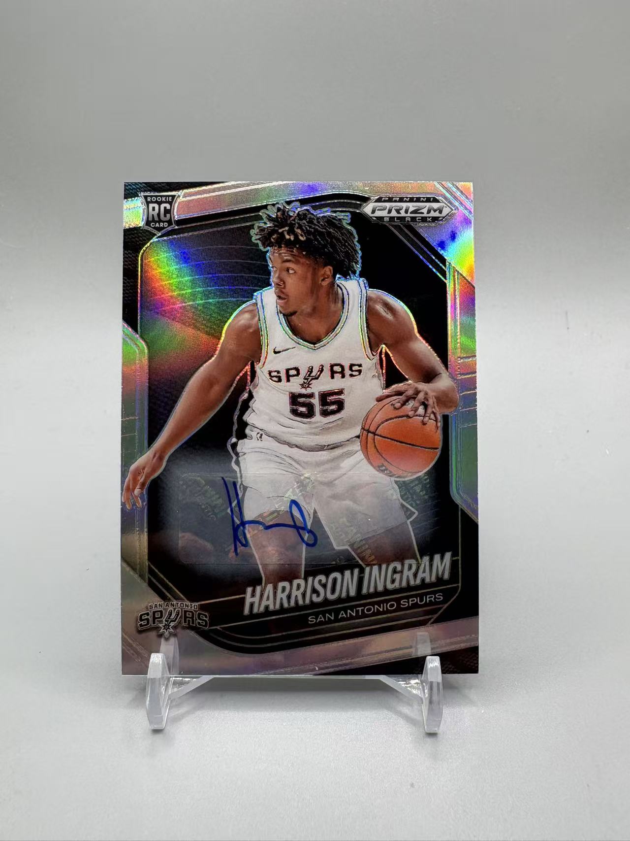 2025 Panini Prizm Harrison Ingram RC 【灰灰代拍】全新PZblack 马刺 英格拉姆 银折 签字 不带编 睡觉