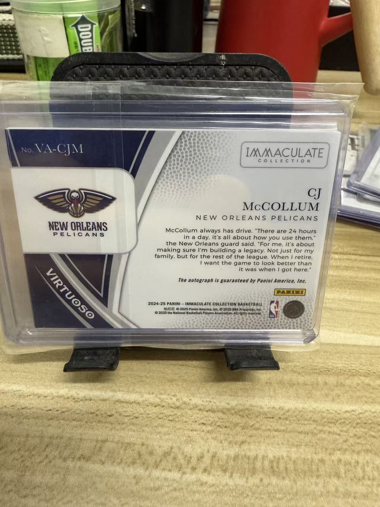 2024 Panini Immaculate CJ McCollum cj 麦科勒姆 imm 卡签签字 25/25编 尾编 红平行 选图很好 鹈鹕开拓者 只发默认请看描述【KK】